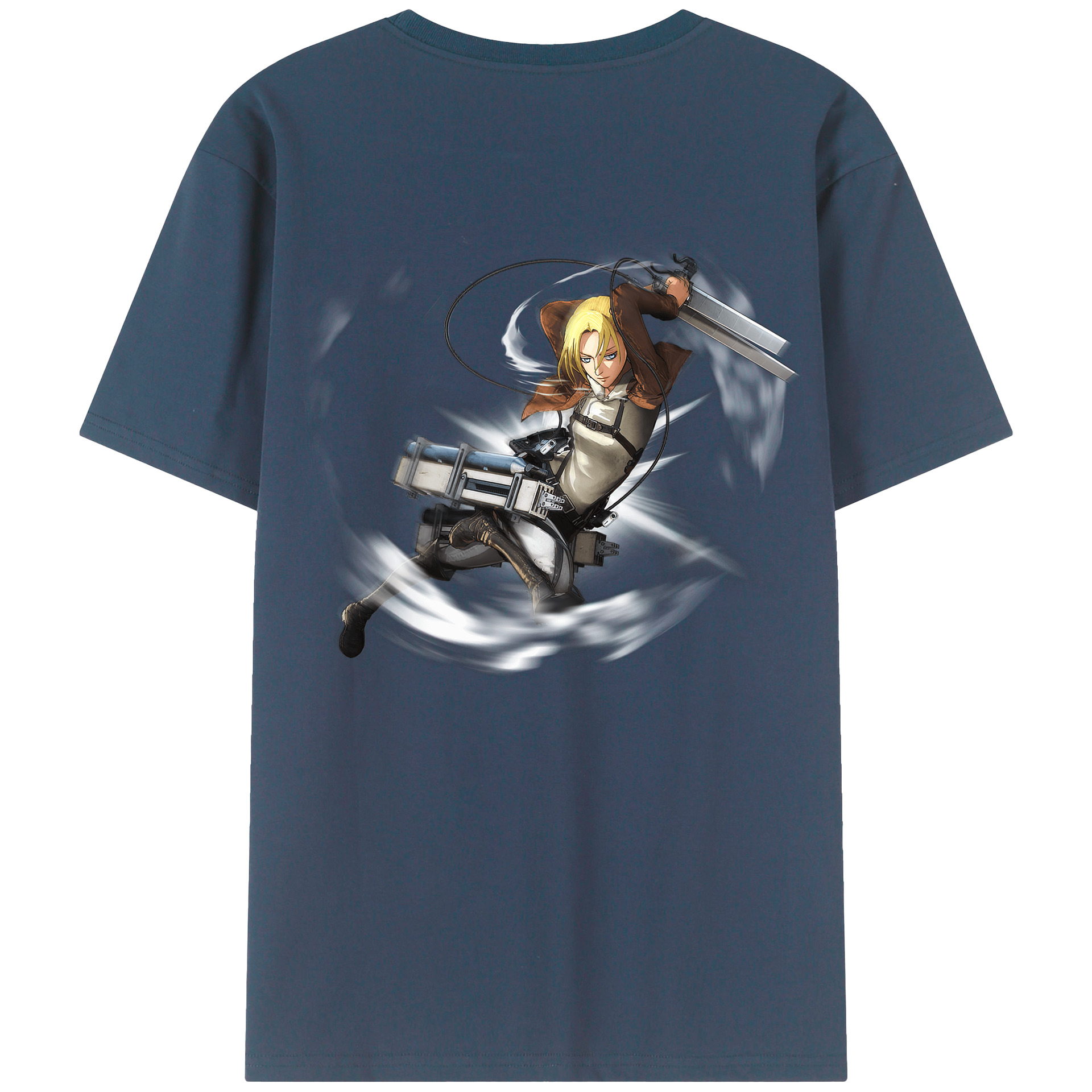 （画像用） 進撃の巨人 アニ・レオンハート Attack on Titan Annie Leonhart 綿100％半袖Tシャツ（背面プリント）