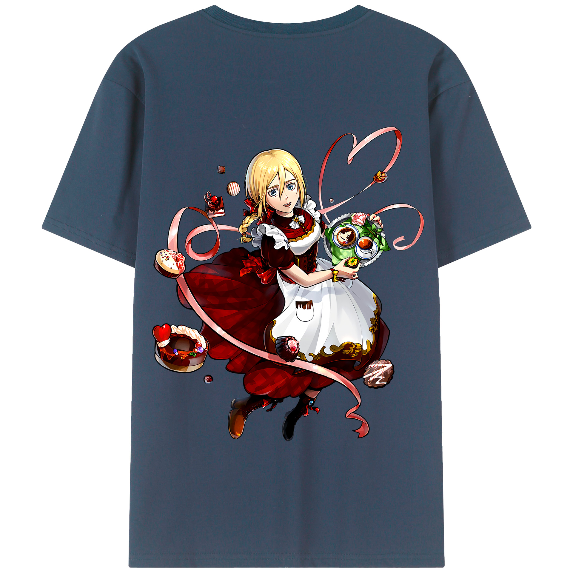 （画像用） 進撃の巨人 クリスタ·レンズ Attack on Titan Christa Lenz 綿100％半袖Tシャツ（背面プリント）