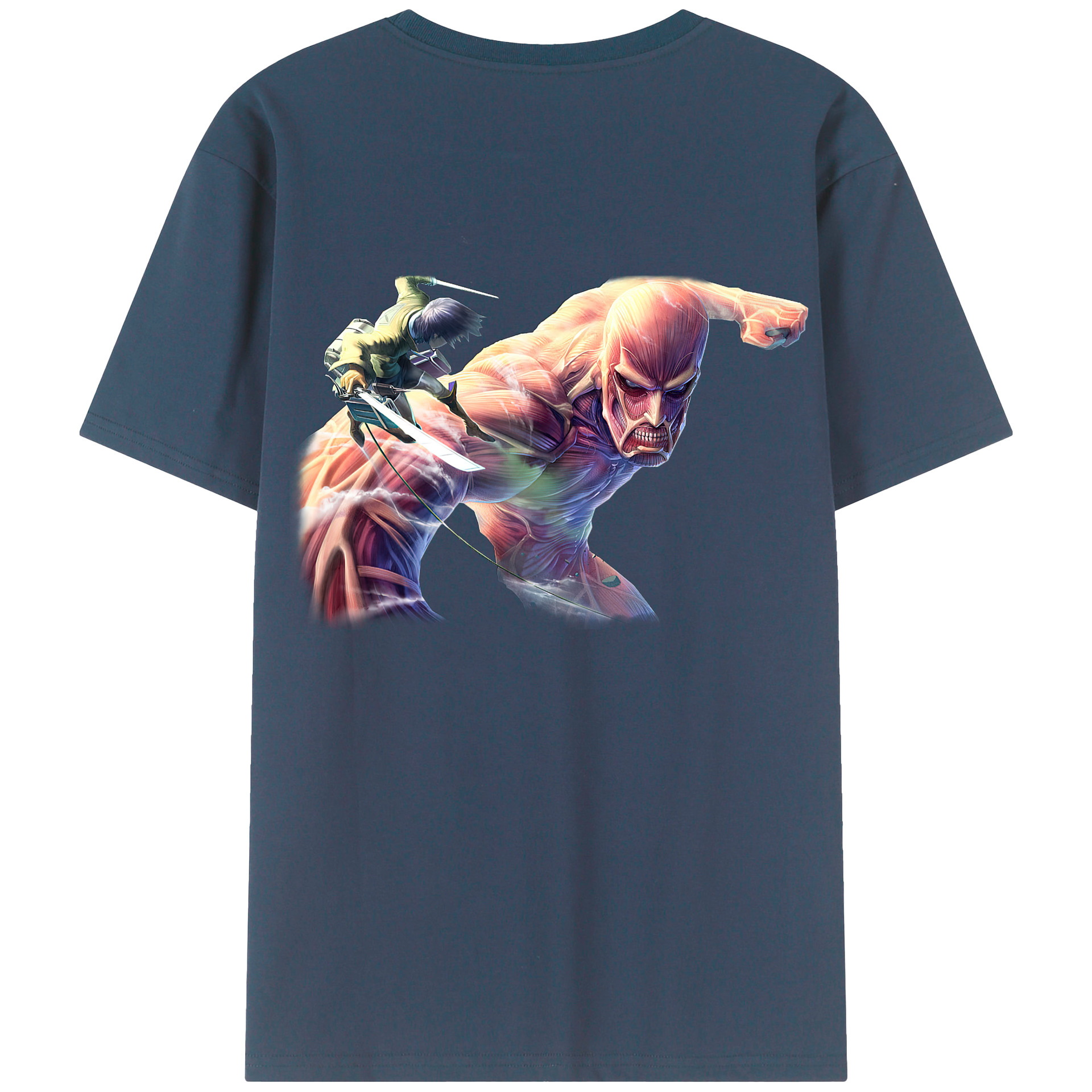 （画像用） 進撃の巨人 Attack on Titan 綿100％半袖Tシャツ（背面プリント）