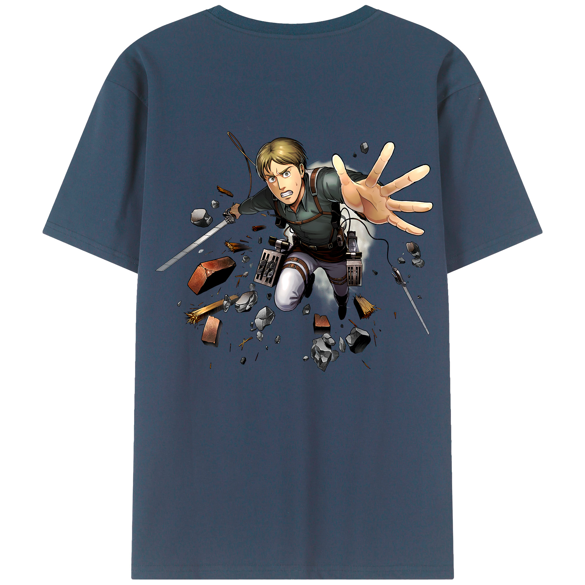 （画像用） 進撃の巨人 Attack on Titan 綿100％半袖Tシャツ（背面プリント）