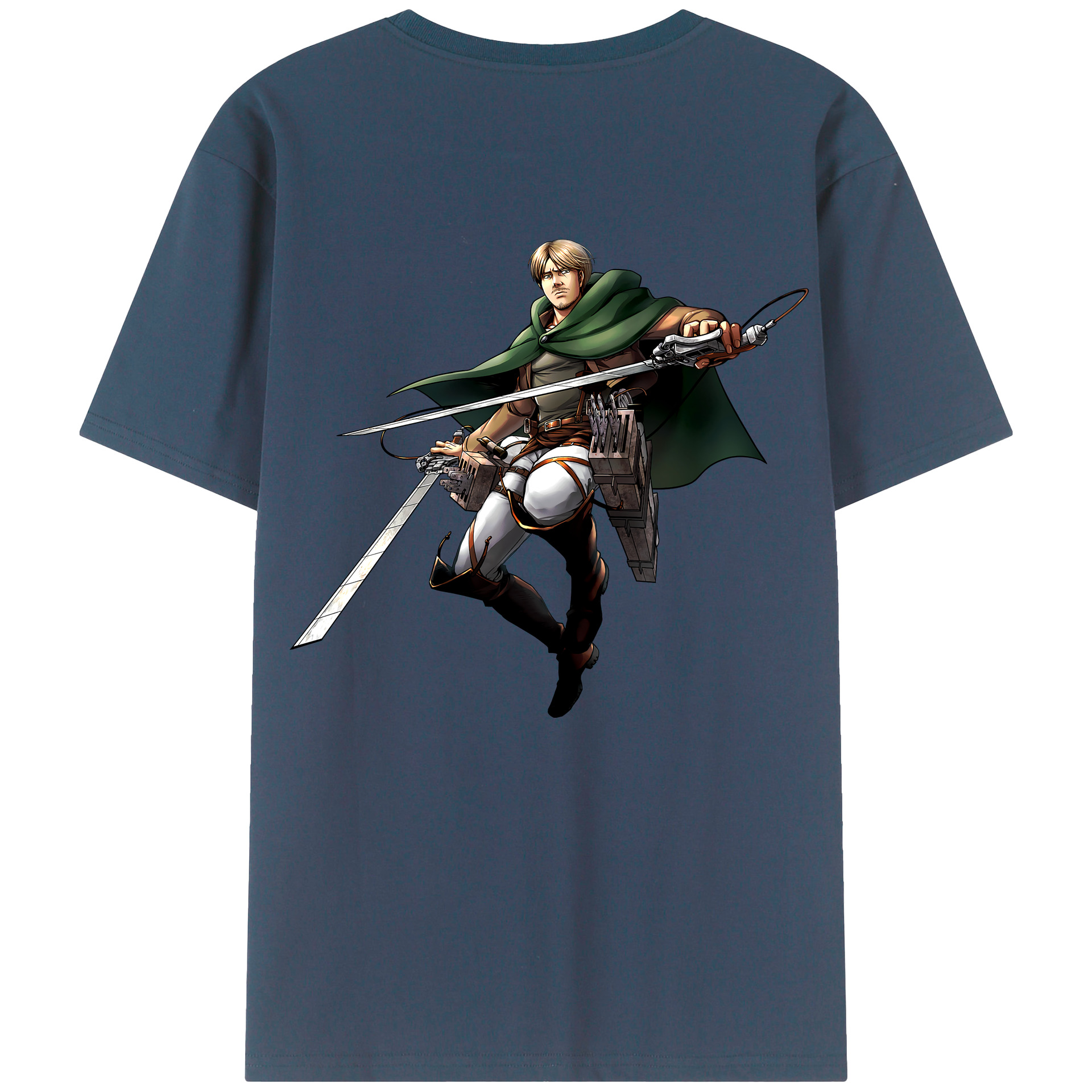 （画像用） 進撃の巨人 Attack on Titan 綿100％半袖Tシャツ（背面プリント）
