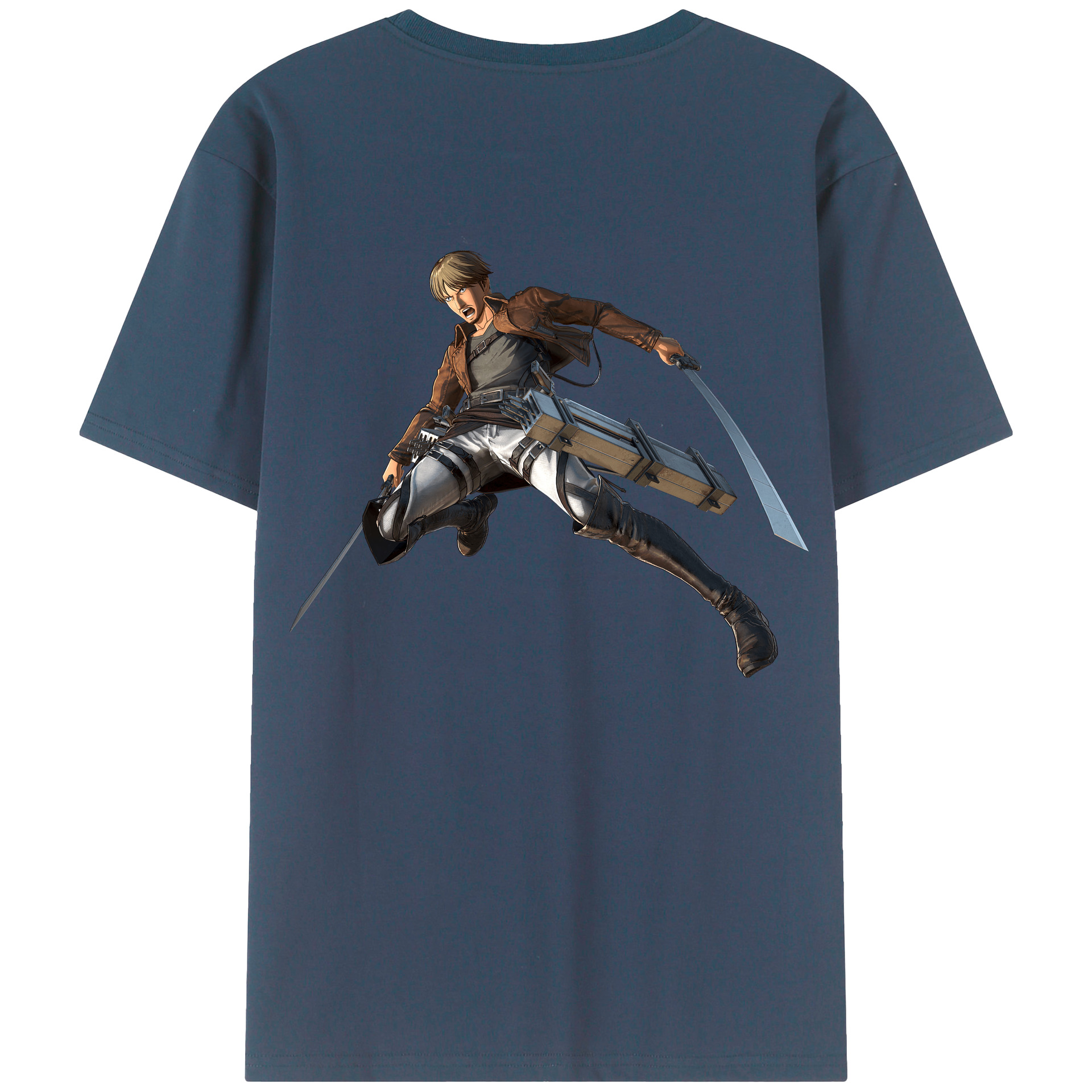 （画像用） 進撃の巨人 Attack on Titan 綿100％半袖Tシャツ（背面プリント）
