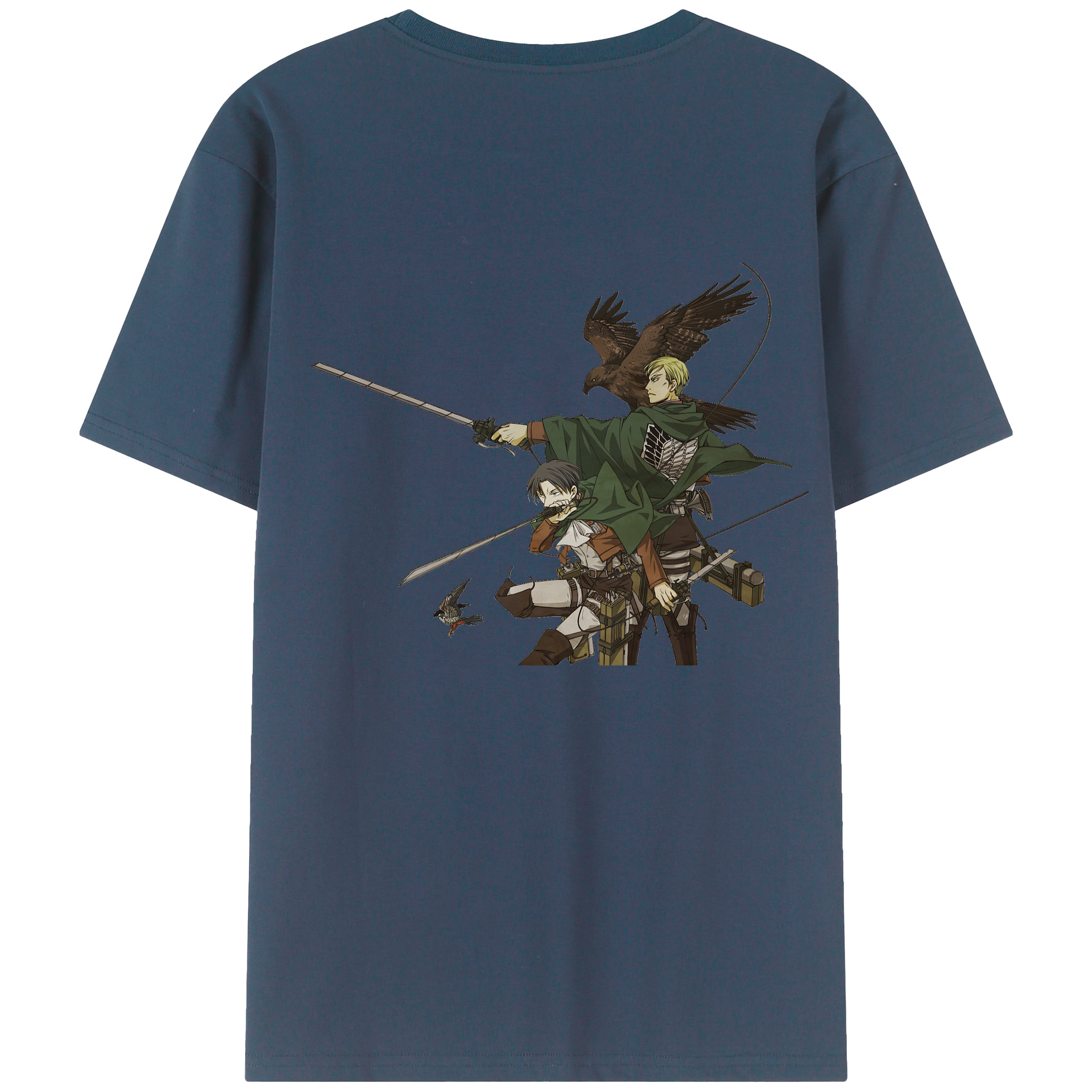 （画像用） 進撃の巨人 Attack on Titan 綿100％半袖Tシャツ（背面プリント）