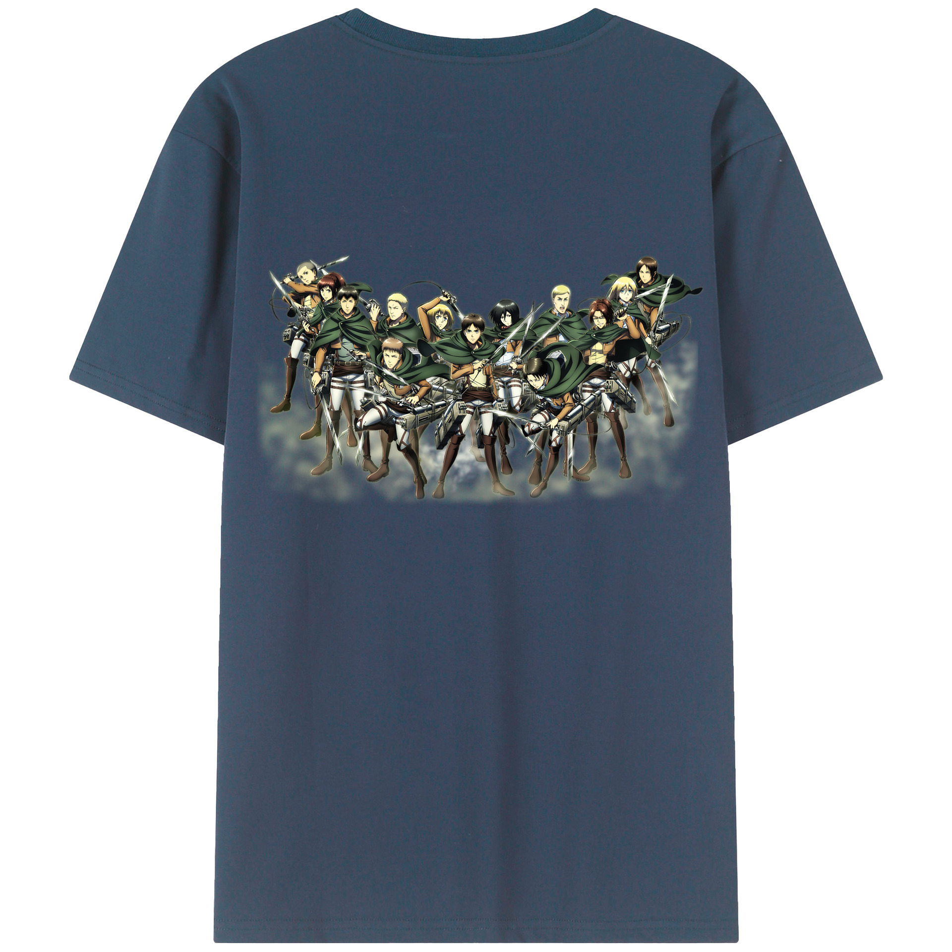 （画像用） 進撃の巨人 Attack on Titan 綿100％半袖Tシャツ（背面プリント）