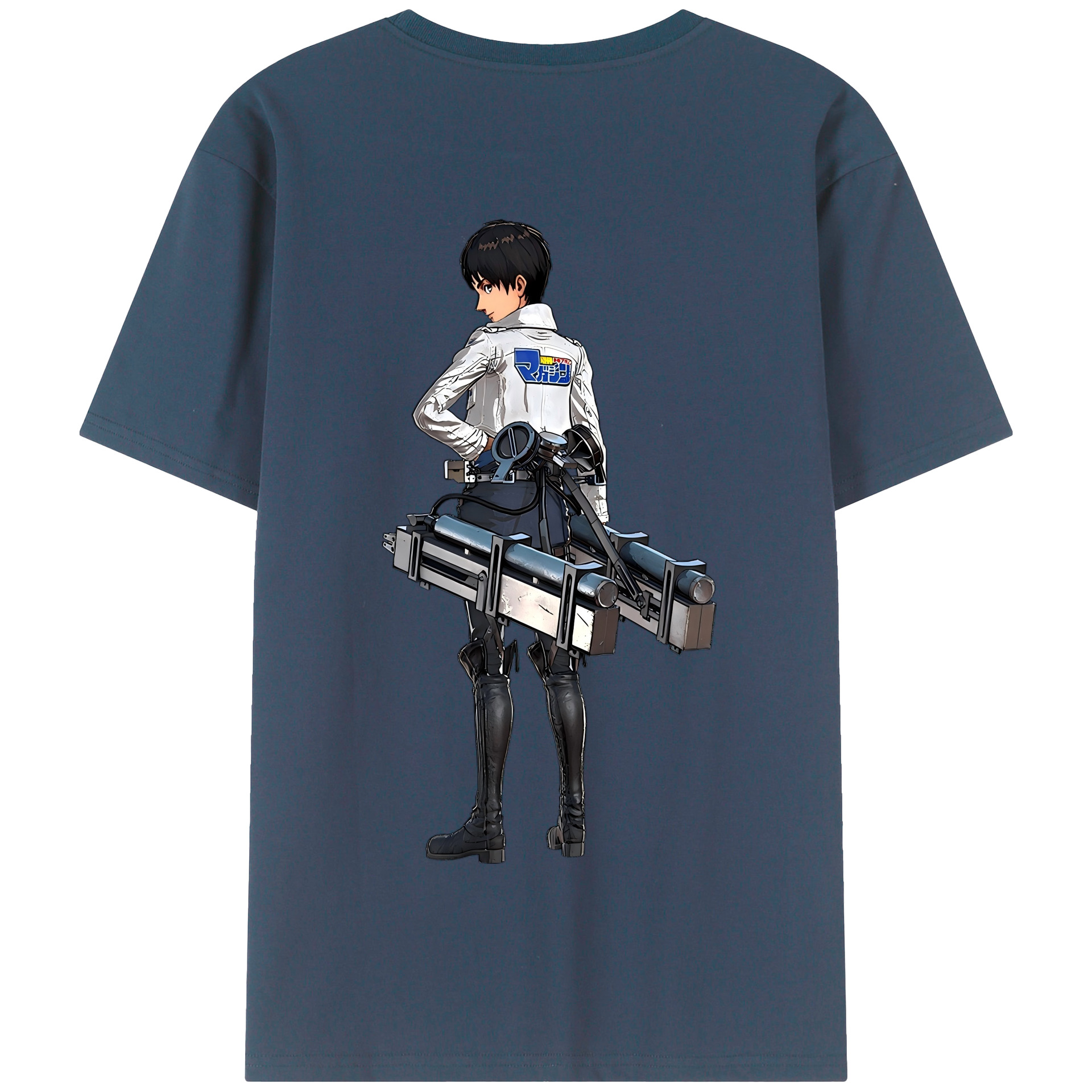 （画像用） 進撃の巨人 エレン･イェーガー Attack on Titan Eren Jäger 綿100％半袖Tシャツ（背面プリント）