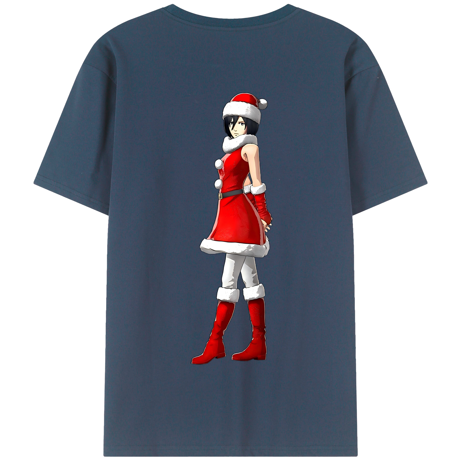 （画像用） 進撃の巨人 ミカサ·アッカーマン Attack on Titan Mikasa Ackerman 綿100％半袖Tシャツ（背面プリント）