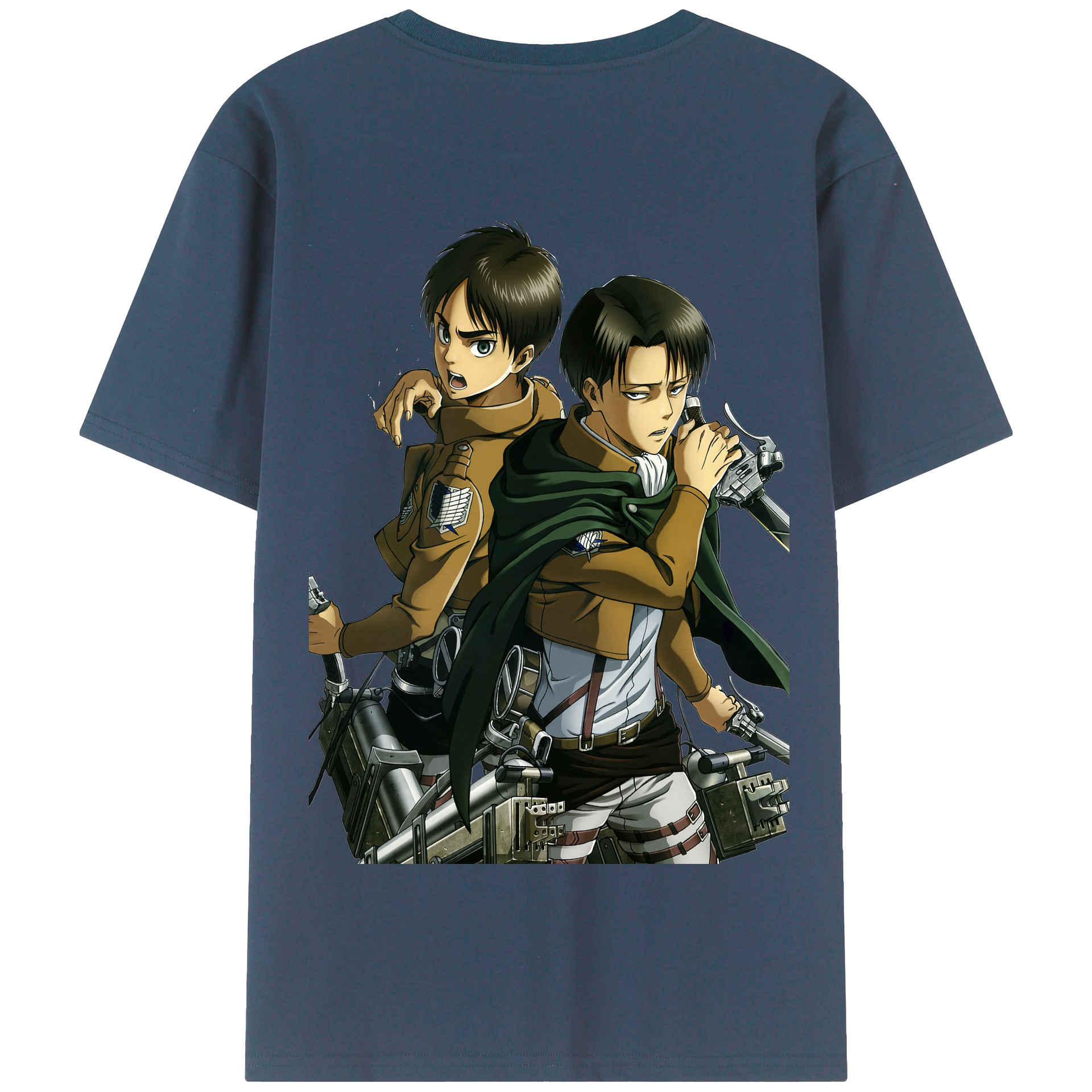 （画像用） 進撃の巨人 リヴァイ·アッカーマン Attack on Titan Levi Ackerman 綿100％半袖Tシャツ（背面プリント）