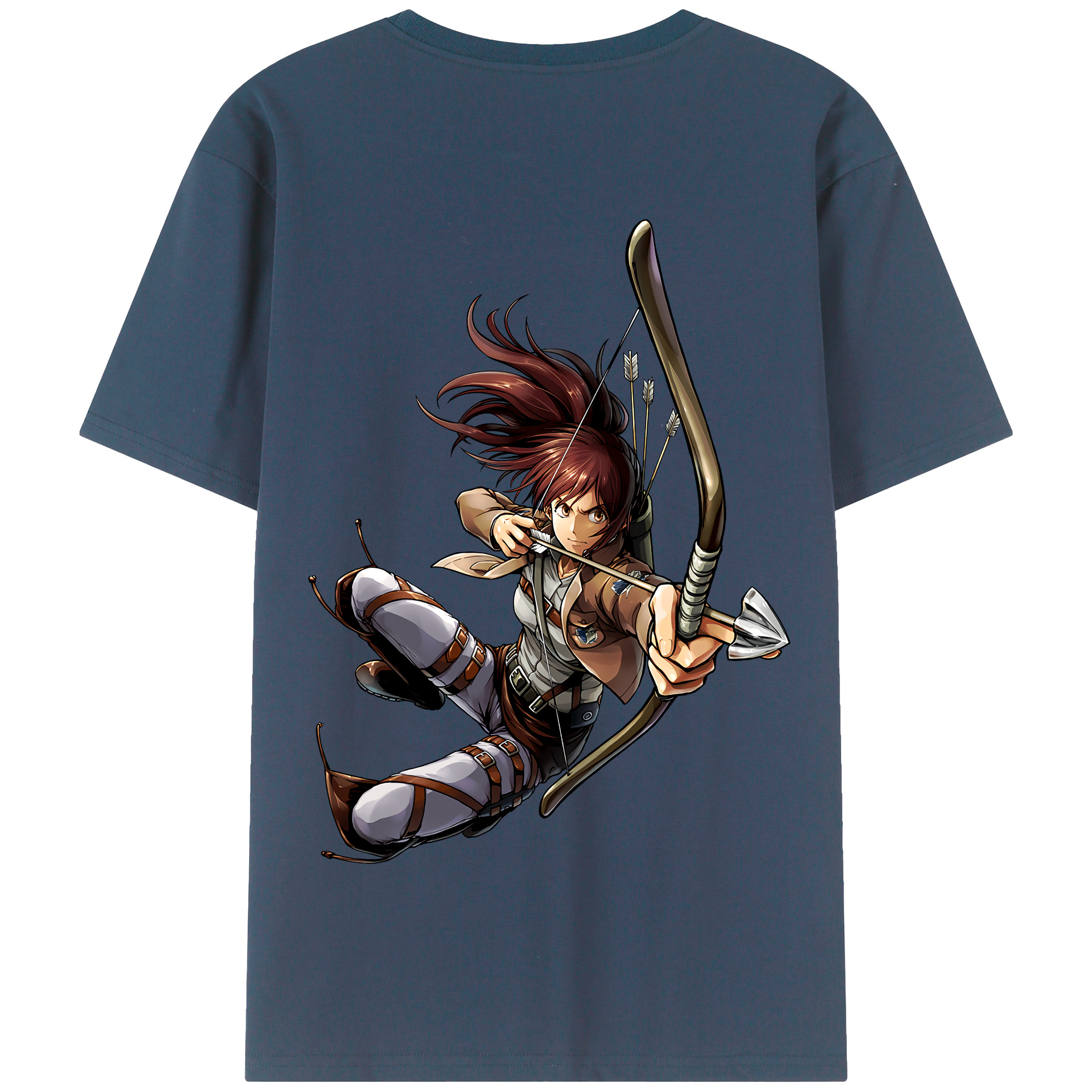 （画像用） 進撃の巨人 サシャ·ブラウス Attack on Titan Sasha Blaus 綿100％半袖Tシャツ（背面プリント）