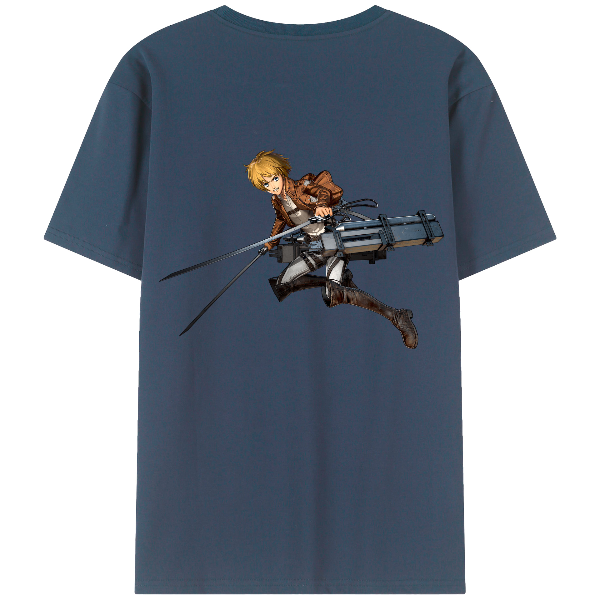 （画像用） 進撃の巨人 アルミン·アルレルト Attack on Titan Armin Arlert 綿100％半袖Tシャツ（背面プリント）
