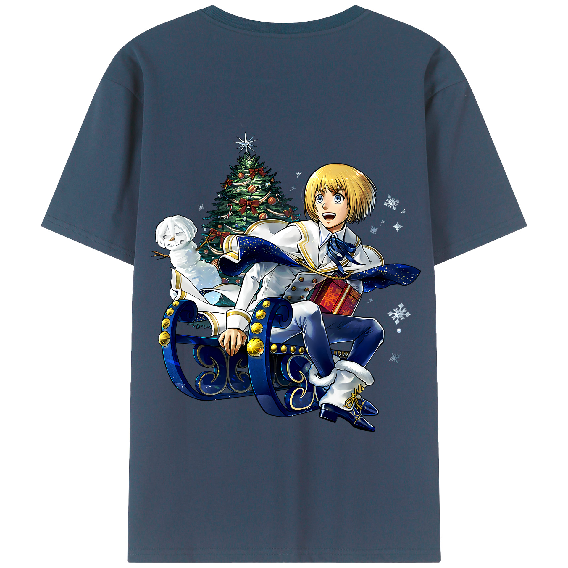 （画像用） 進撃の巨人 アルミン·アルレルト Attack on Titan Armin Arlert 綿100％半袖Tシャツ（背面プリント）
