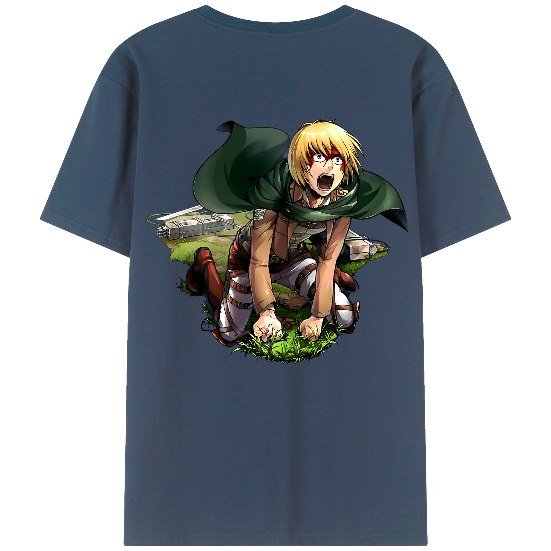 （画像用） 進撃の巨人 アルミン·アルレルト Attack on Titan Armin Arlert 綿100％半袖Tシャツ（背面プリント）