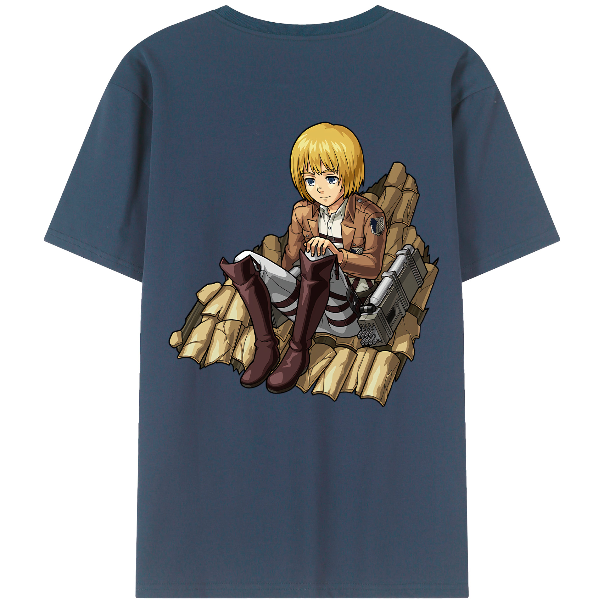 （画像用） 進撃の巨人 アルミン·アルレルト Attack on Titan Armin Arlert 綿100％半袖Tシャツ（背面プリント）