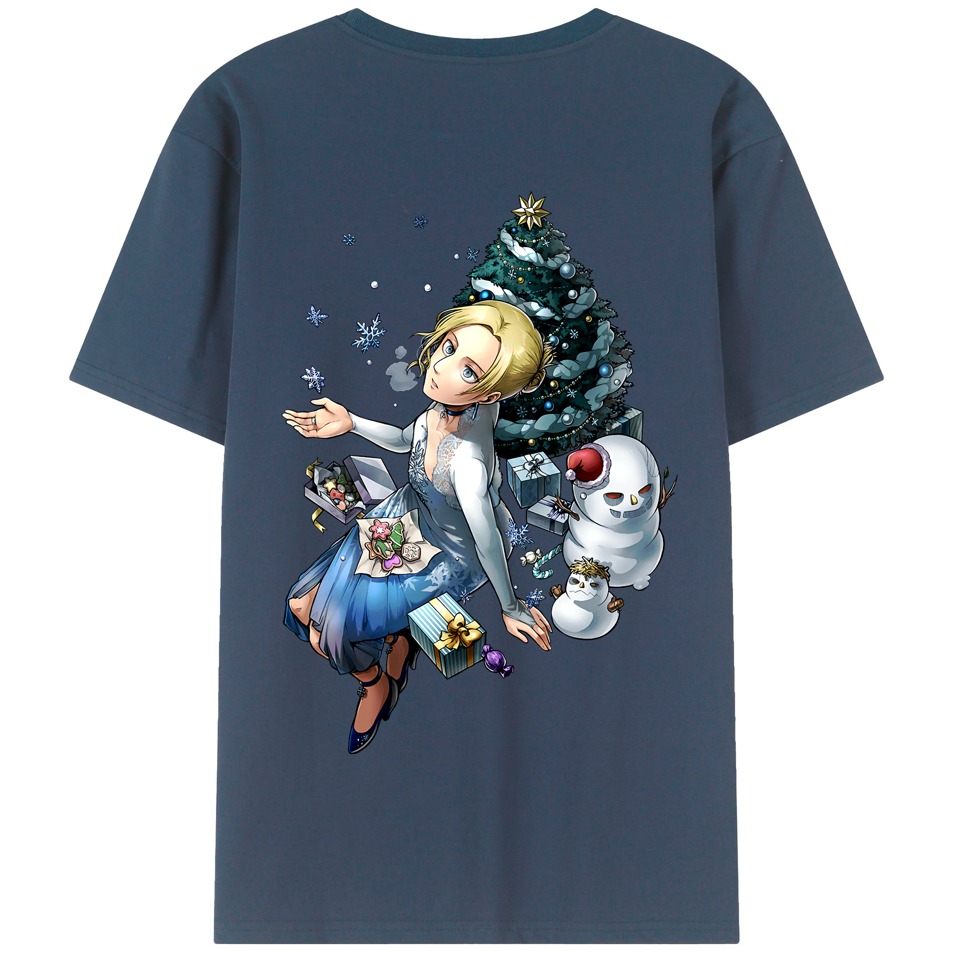 （画像用） 進撃の巨人 アニ・レオンハート Attack on Titan Annie Leonhart 綿100％半袖Tシャツ（背面プリント）