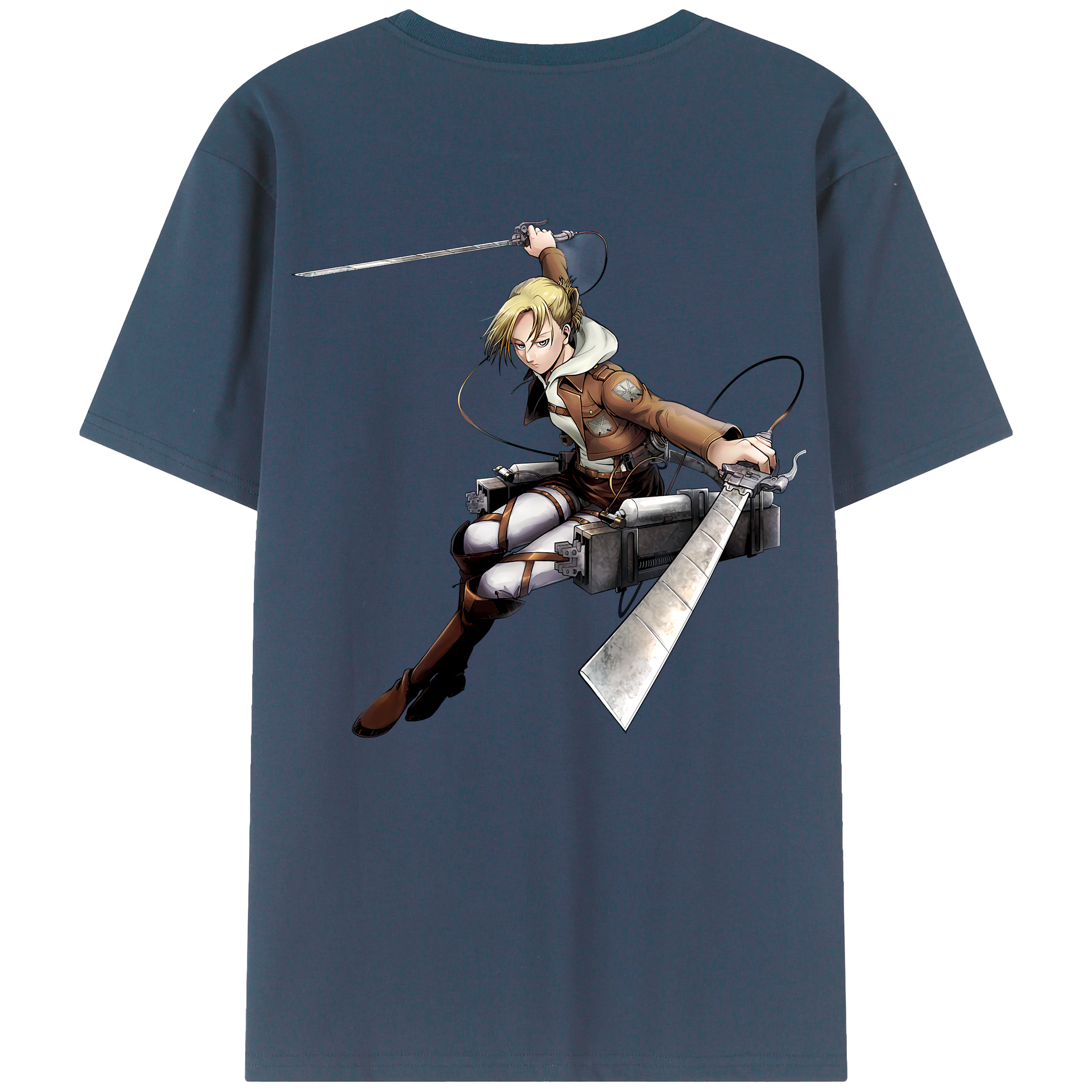 （画像用） 進撃の巨人 アニ・レオンハート Attack on Titan Annie Leonhart 綿100％半袖Tシャツ（背面プリント）