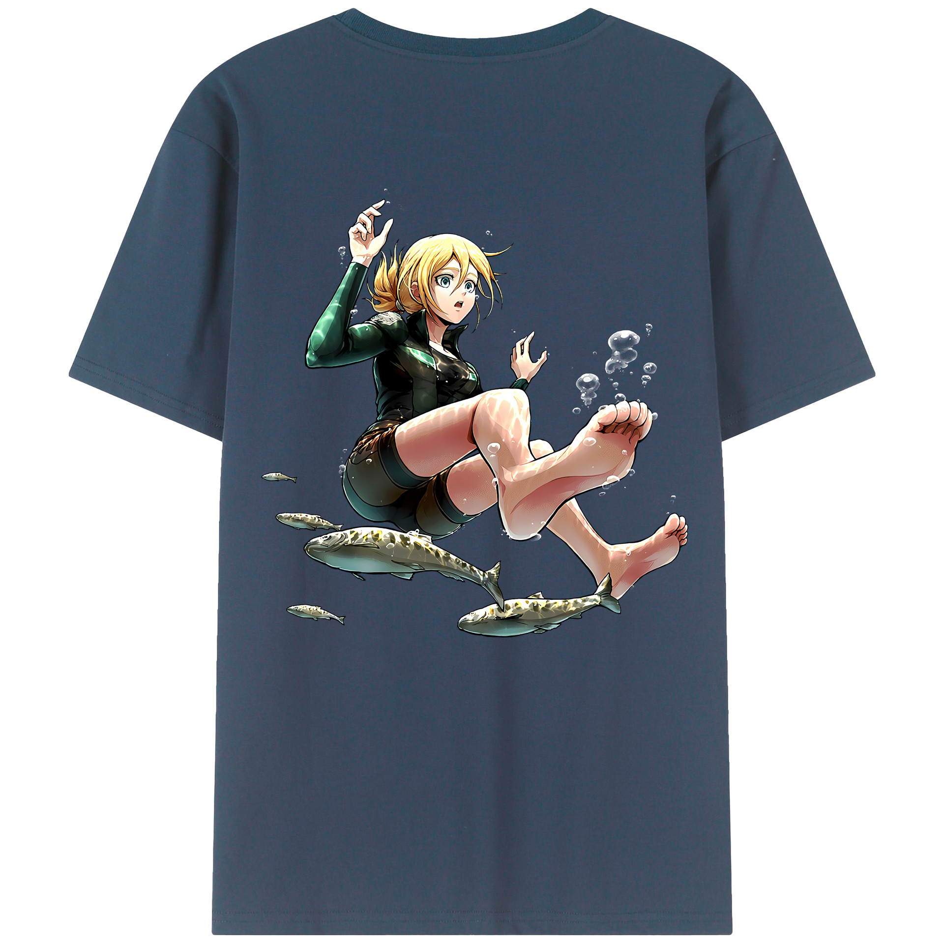 （画像用） 進撃の巨人 クリスタ·レンズ Attack on Titan Christa Lenz 綿100％半袖Tシャツ（背面プリント）