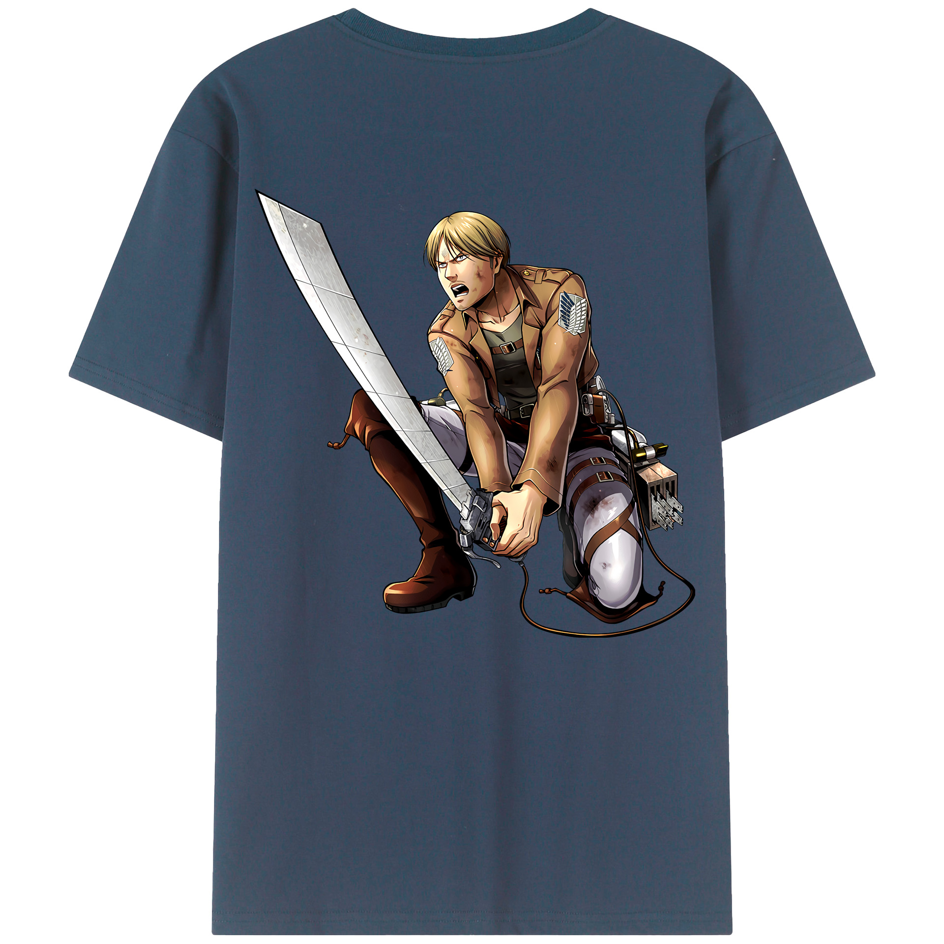 （画像用） 進撃の巨人 ミケ·ザカリアス Attack on Titan Mike Zakarius 綿100％半袖Tシャツ（背面プリント）