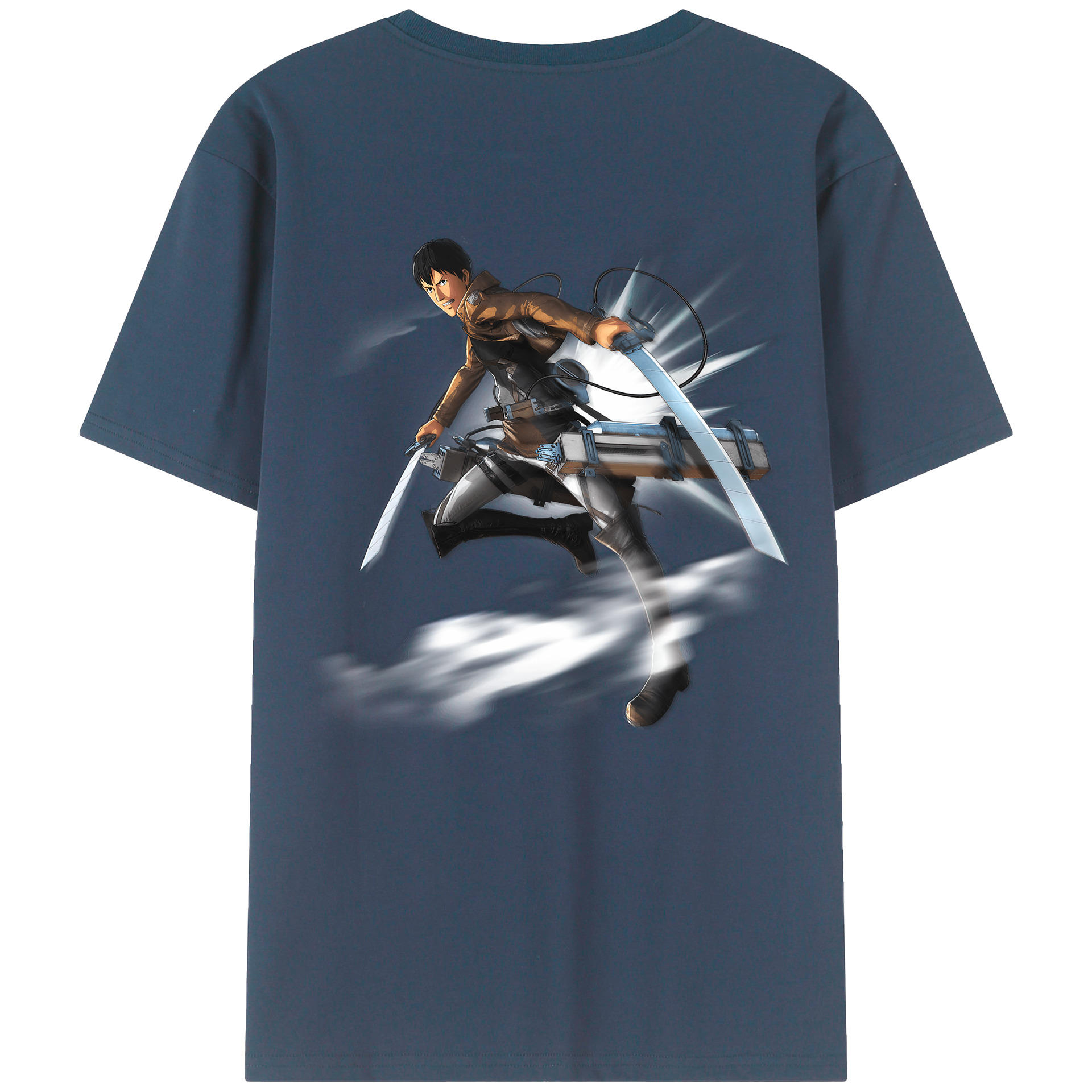 （画像用） 進撃の巨人 ベルトルト・フーバー Attack on Titan Bertholdt Hoover 綿100％半袖Tシャツ（背面プリント）