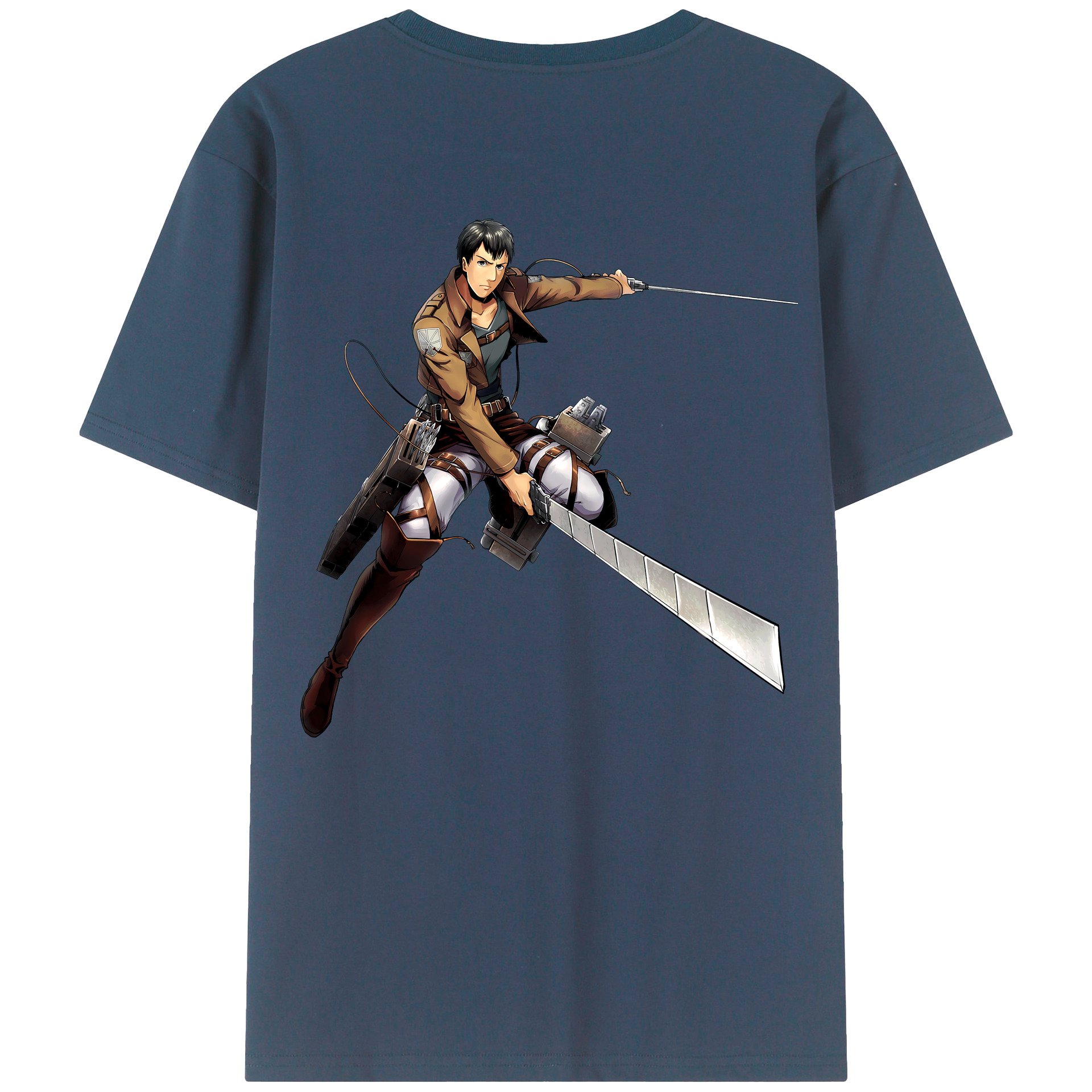 （画像用） 進撃の巨人 ベルトルト・フーバー Attack on Titan Bertholdt Hoover 綿100％半袖Tシャツ（背面プリント）