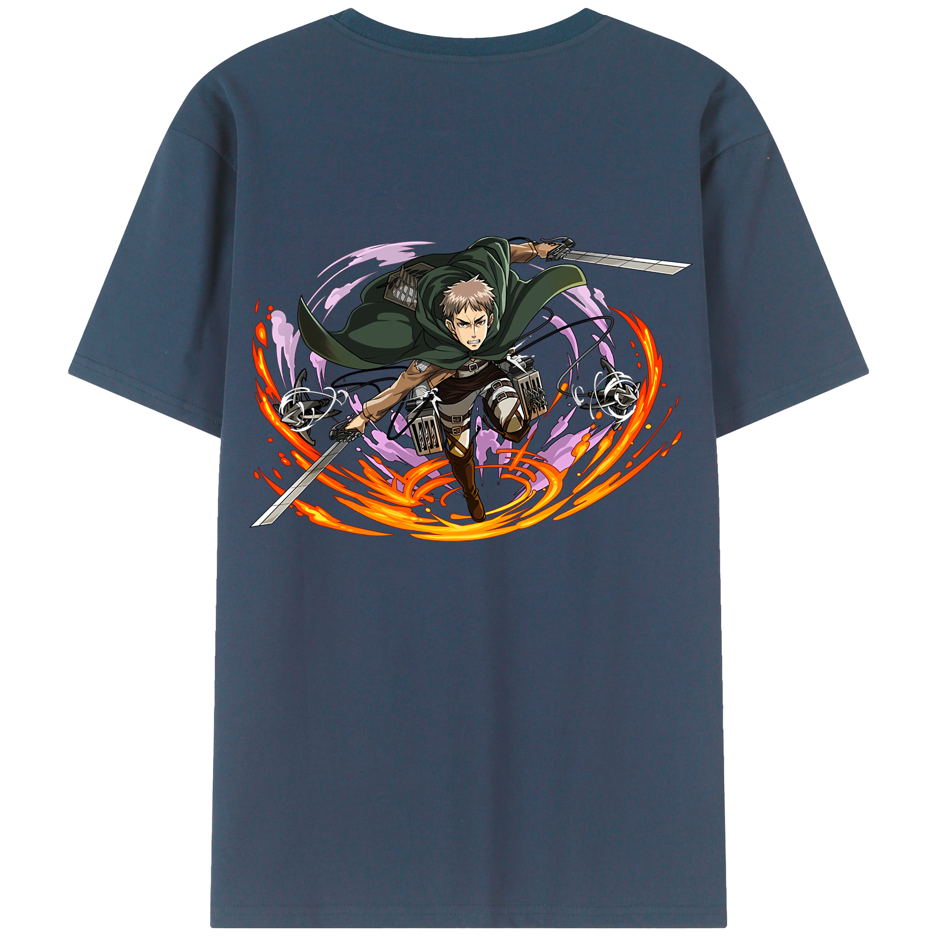 （画像用） 進撃の巨人 ジャン・キルシュタイン Attack on Titan Jean Kirstein 綿100％半袖Tシャツ（背面プリント）