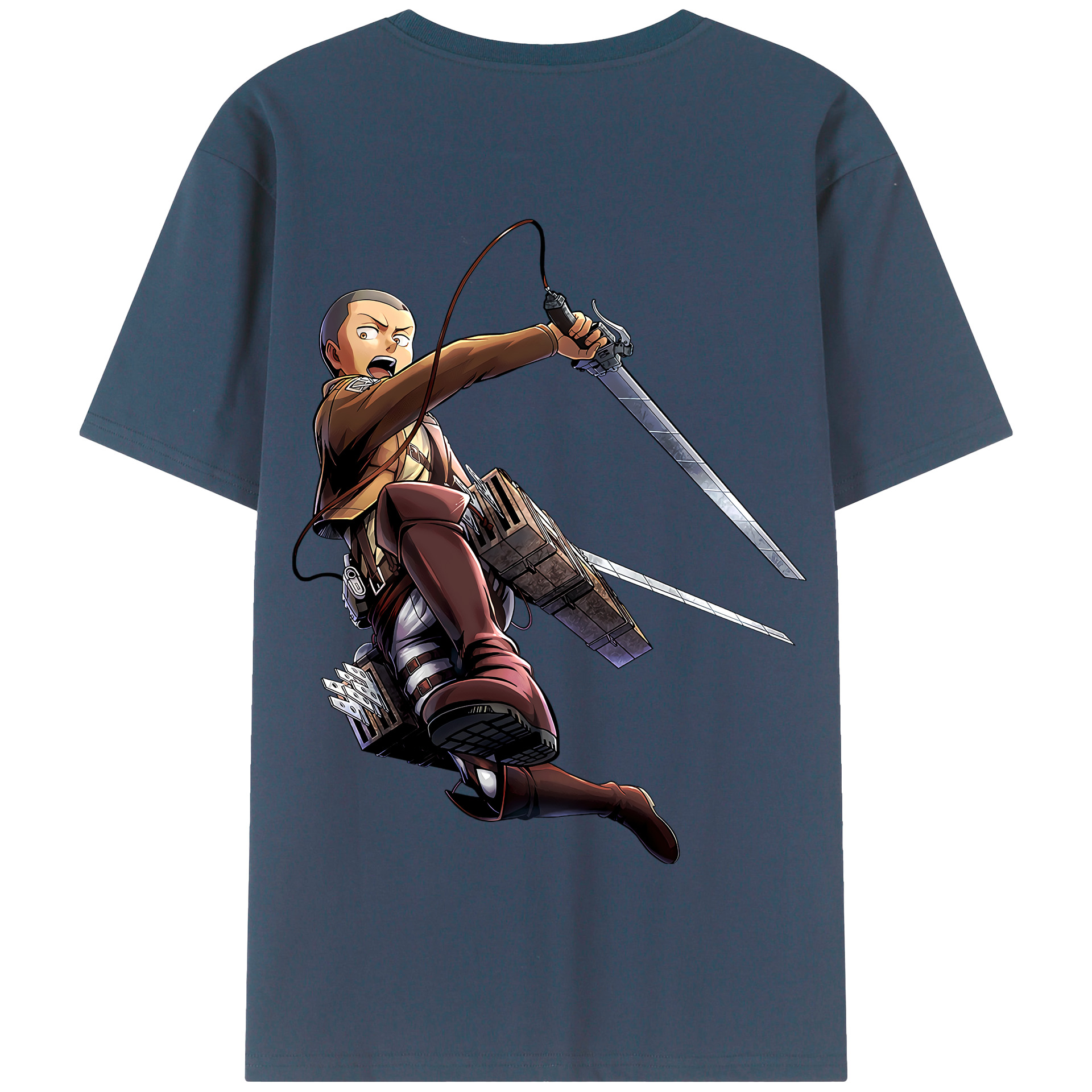 （画像用） 進撃の巨人 コニー·スプリンガー Attack on Titan Connie Springer 綿100％半袖Tシャツ（背面プリント）