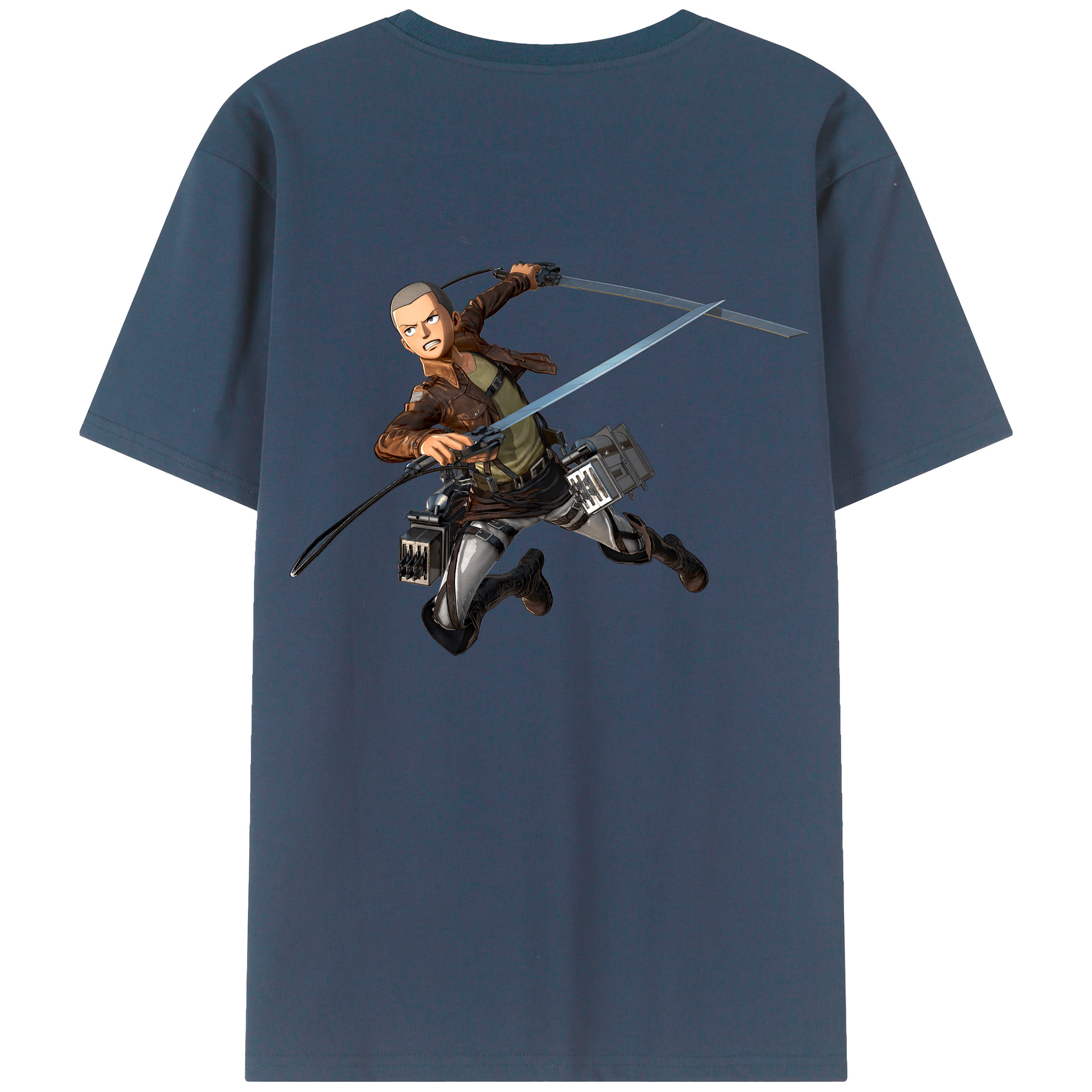 （画像用） 進撃の巨人 コニー·スプリンガー Attack on Titan Connie Springer 綿100％半袖Tシャツ（背面プリント）