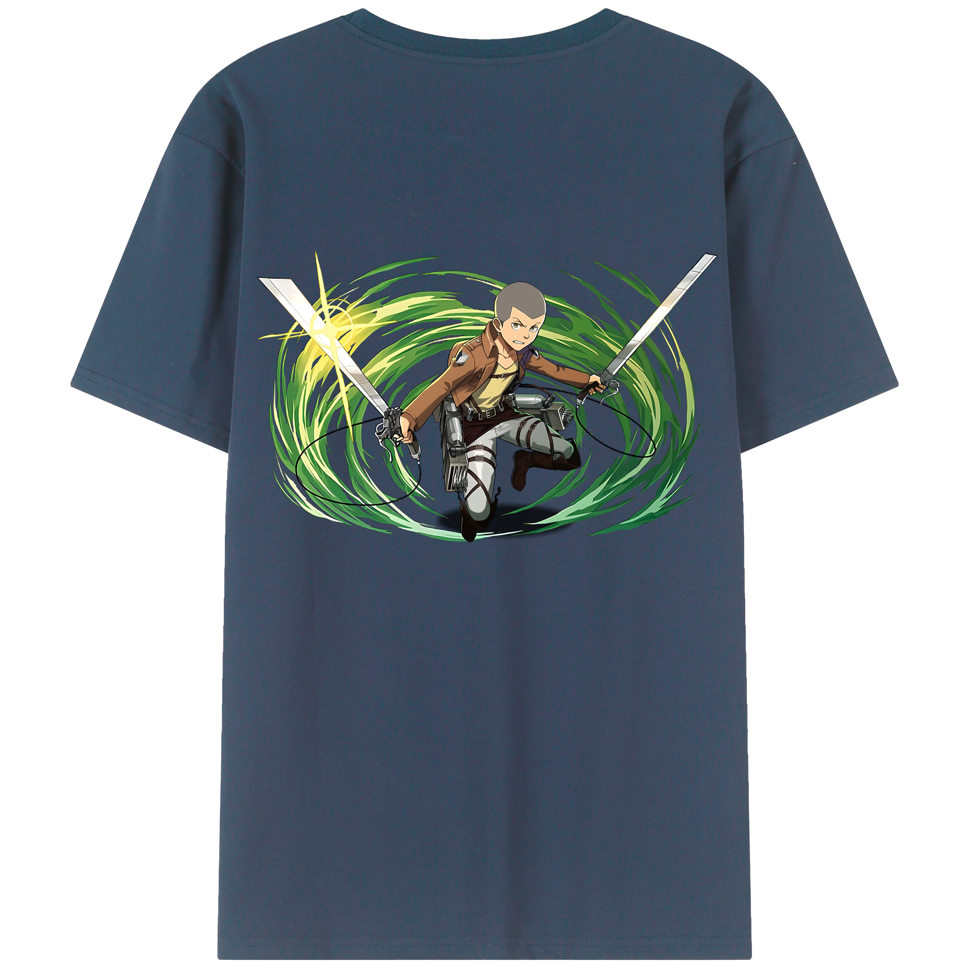 （画像用） 進撃の巨人 コニー·スプリンガー Attack on Titan Connie Springer 綿100％半袖Tシャツ（背面プリント）
