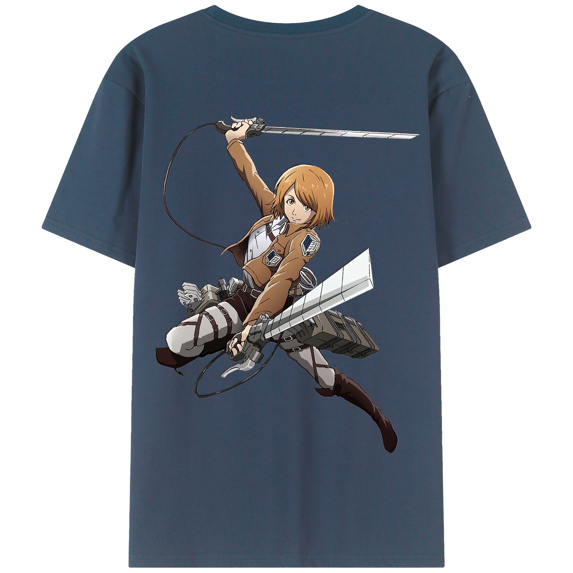 （画像用） 進撃の巨人 ペトラ·ラル Attack on Titan Petra Rall 綿100％半袖Tシャツ（背面プリント）