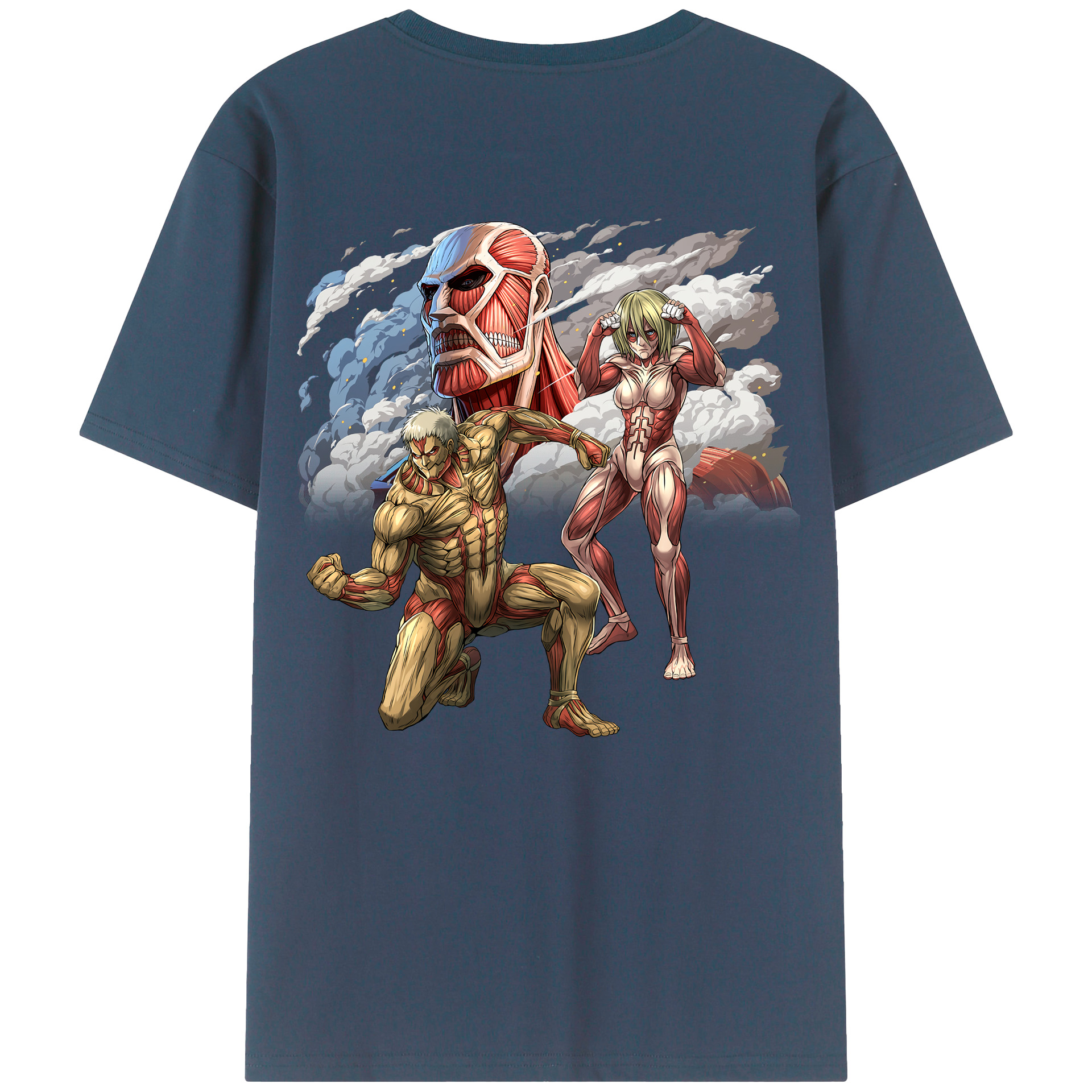 （画像用） 進撃の巨人 Attack on Titan 綿100％半袖Tシャツ（背面プリント）