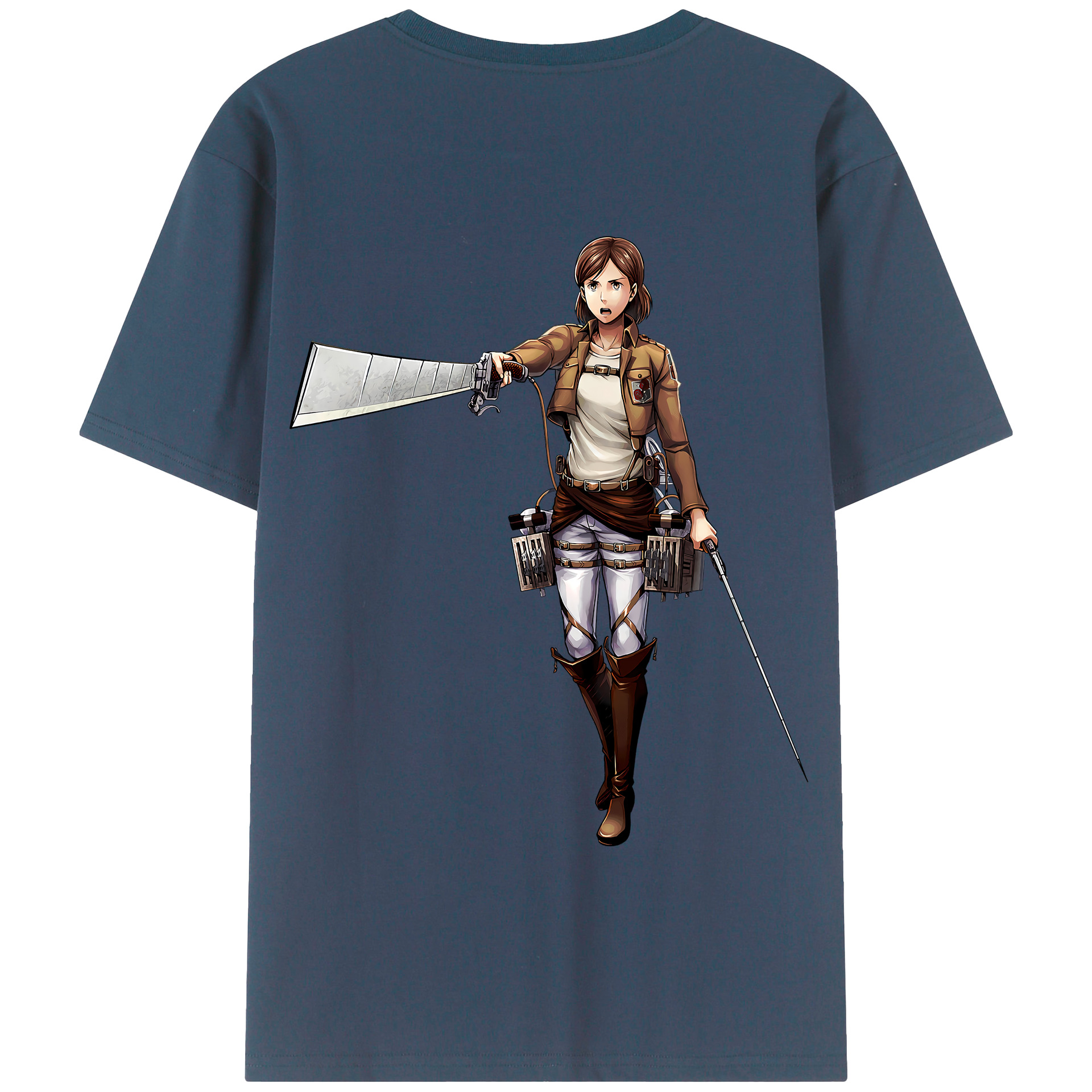 （画像用） 進撃の巨人 Attack on Titan 綿100％半袖Tシャツ（背面プリント）