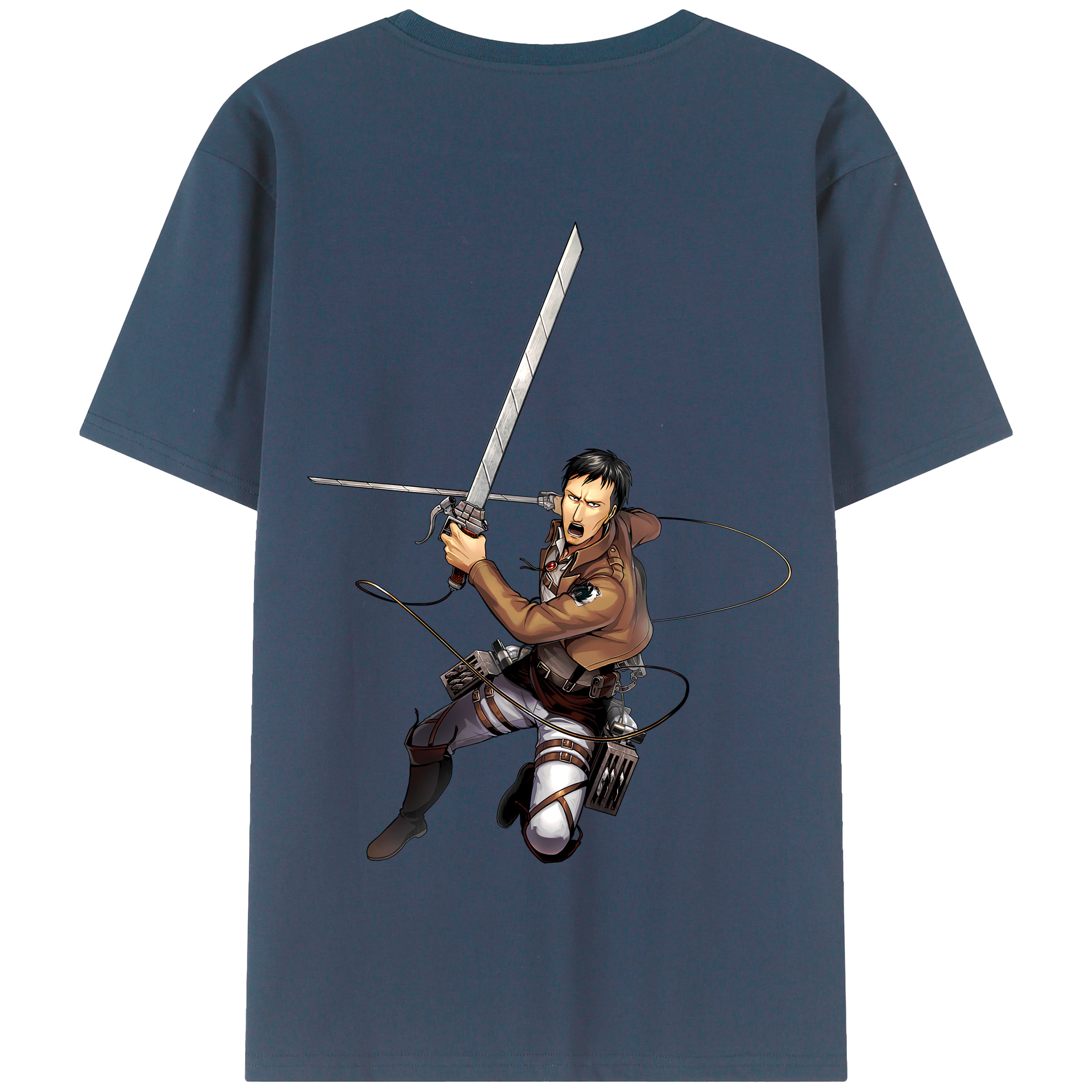 （画像用） 進撃の巨人 Attack on Titan 綿100％半袖Tシャツ（背面プリント）