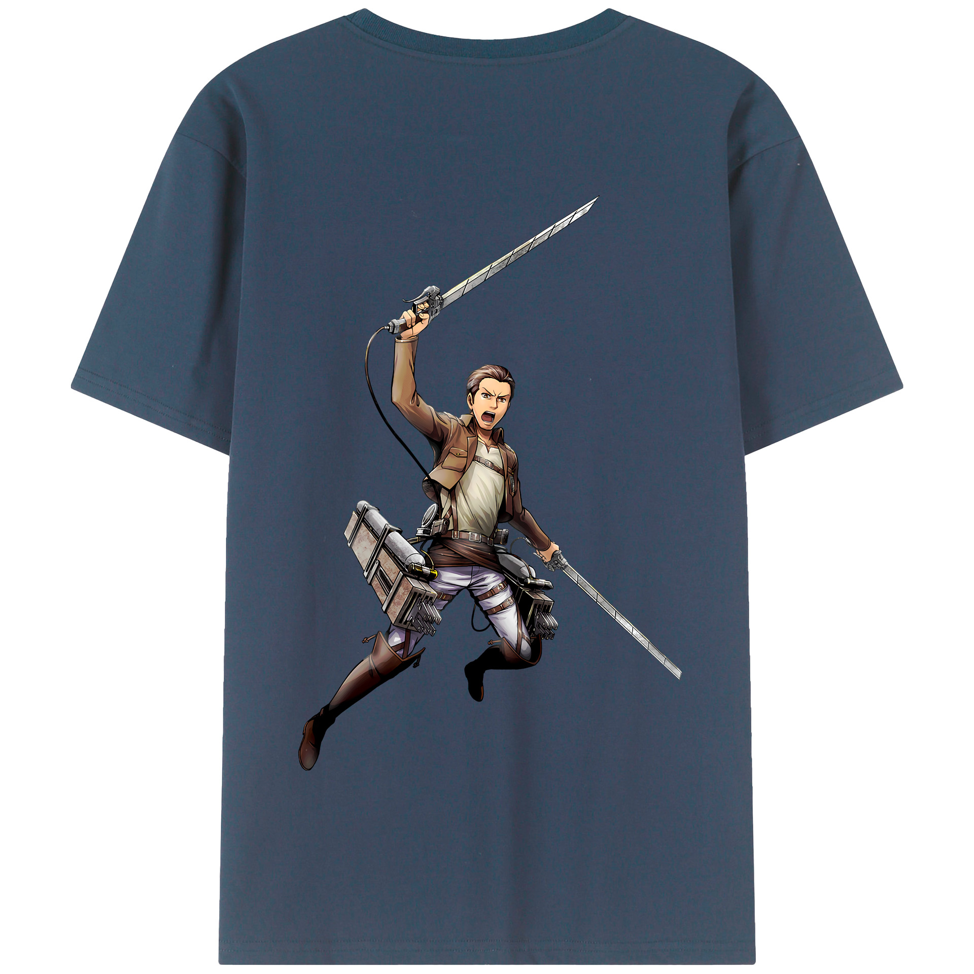 （画像用） 進撃の巨人 Attack on Titan 綿100％半袖Tシャツ（背面プリント）