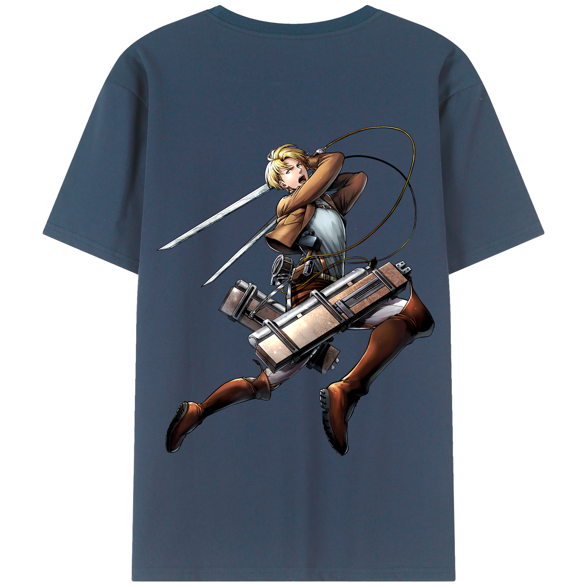 （画像用） 進撃の巨人 Attack on Titan 綿100％半袖Tシャツ（背面プリント）