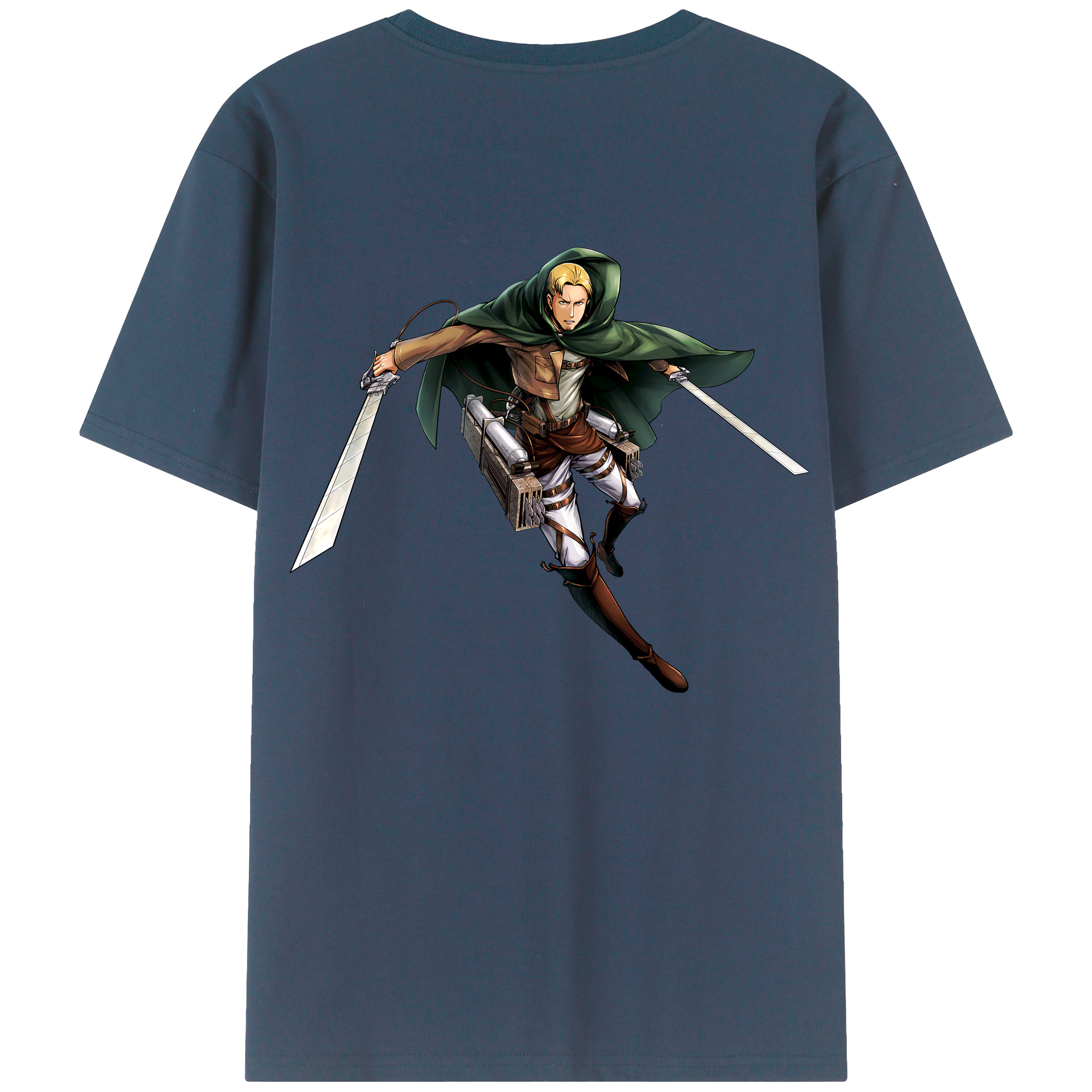 （画像用） 進撃の巨人 Attack on Titan 綿100％半袖Tシャツ（背面プリント）
