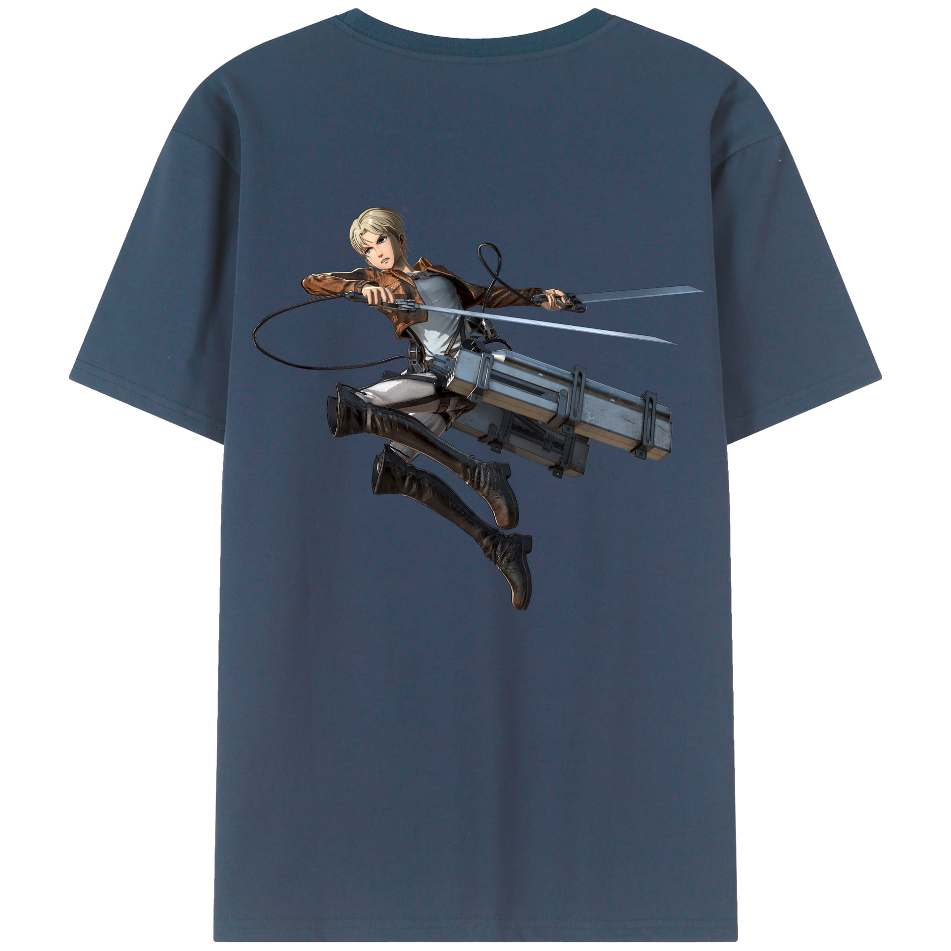 （画像用） 進撃の巨人 Attack on Titan 綿100％半袖Tシャツ（背面プリント）