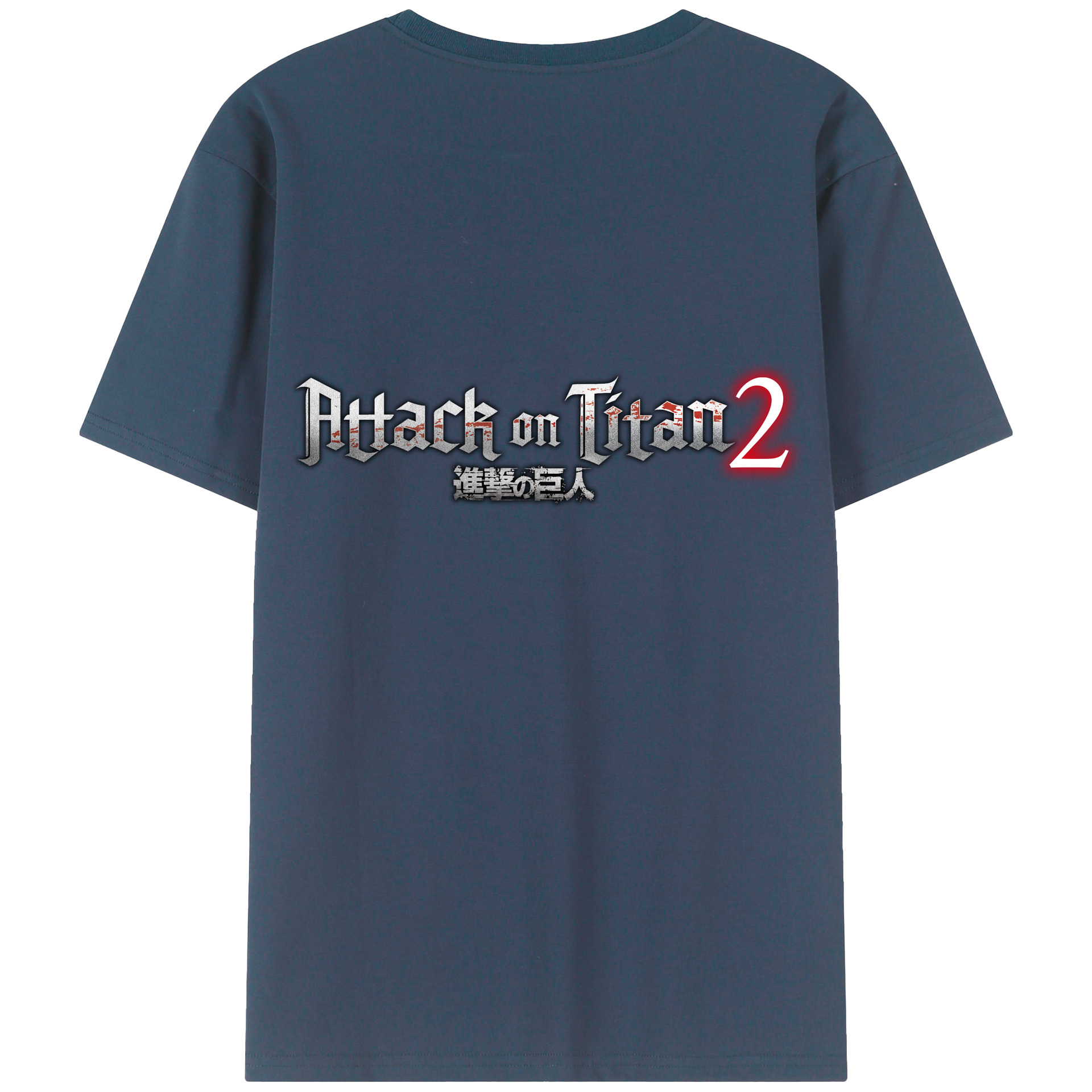 （画像用） 進撃の巨人 Attack on Titan 綿100％半袖Tシャツ（背面プリント）