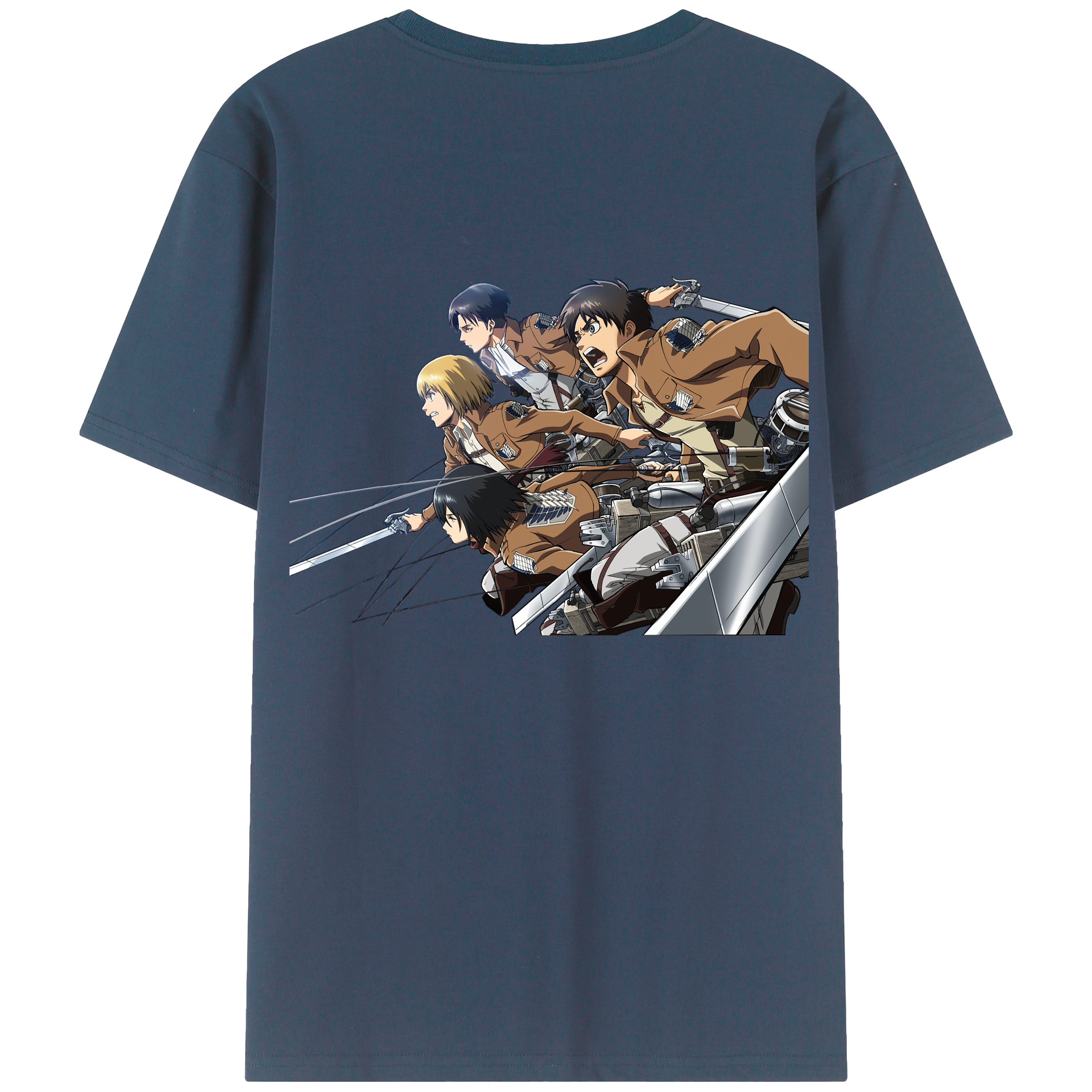 （画像用） 進撃の巨人 Attack on Titan 綿100％半袖Tシャツ（背面プリント）