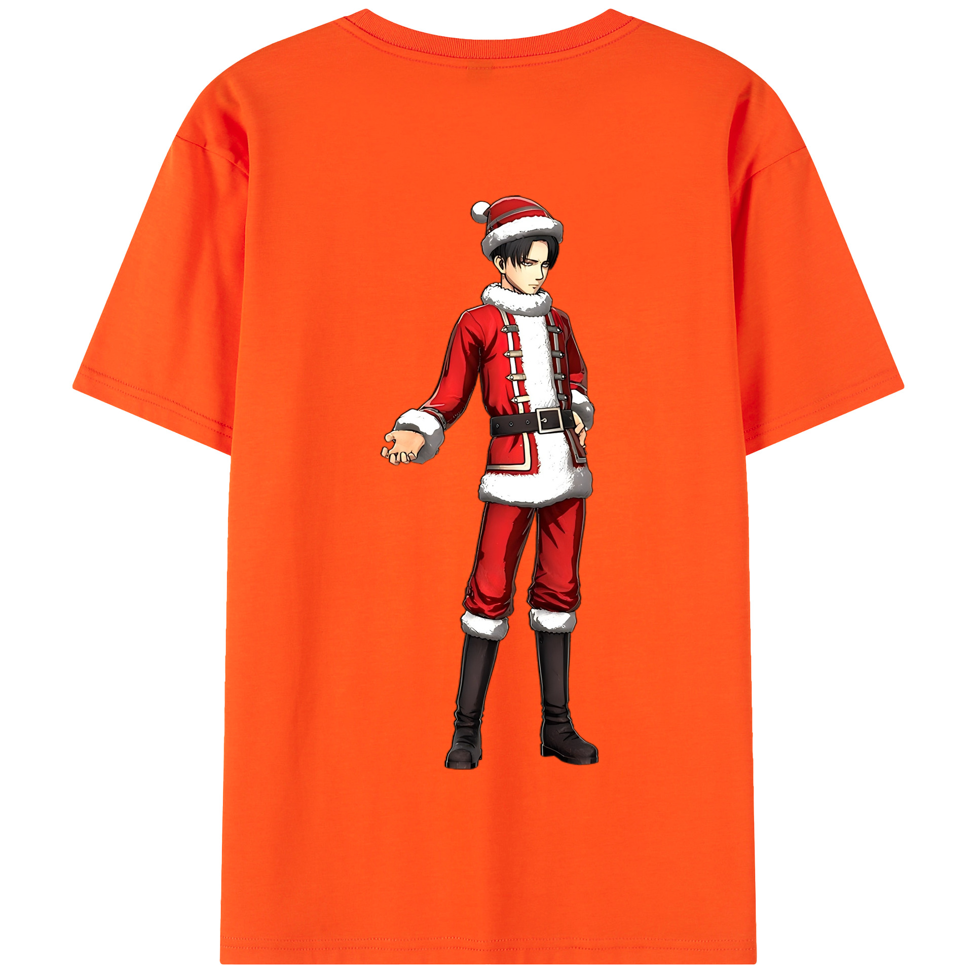 （画像用） 進撃の巨人 リヴァイ·アッカーマン Attack on Titan Levi Ackerman 綿100％半袖Tシャツ（背面プリント）
