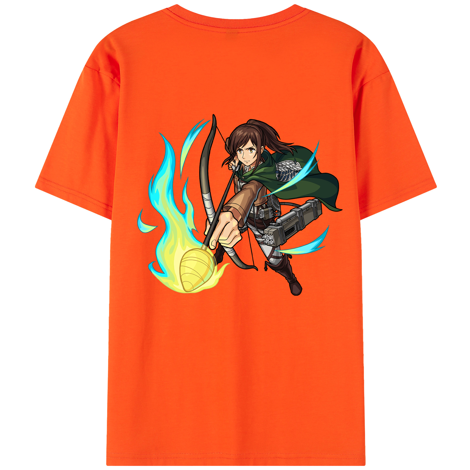 （画像用） 進撃の巨人 サシャ·ブラウス Attack on Titan Sasha Blaus 綿100％半袖Tシャツ（背面プリント）