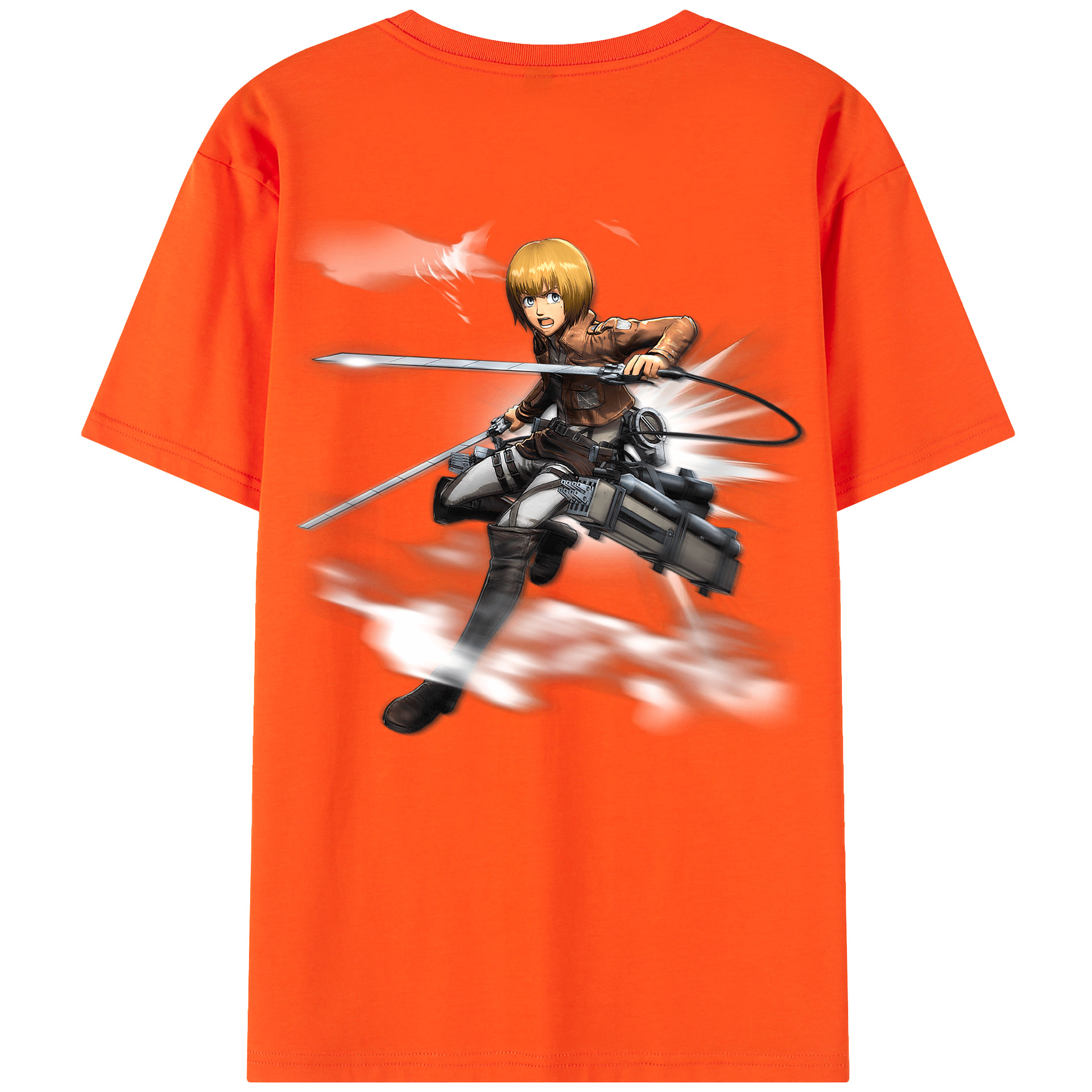 （画像用） 進撃の巨人 アルミン·アルレルト Attack on Titan Armin Arlert 綿100％半袖Tシャツ（背面プリント）