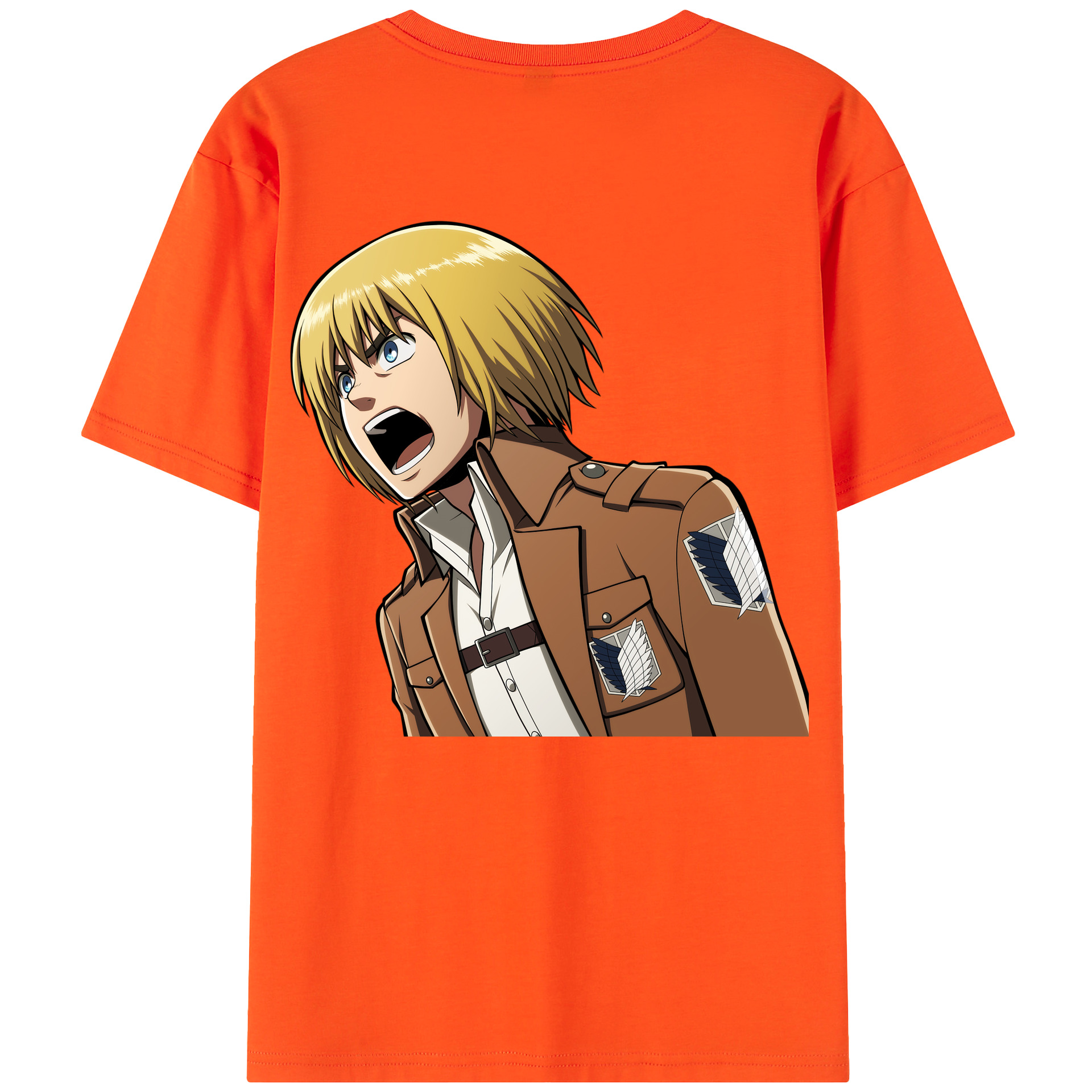 （画像用） 進撃の巨人 アルミン·アルレルト Attack on Titan Armin Arlert 綿100％半袖Tシャツ（背面プリント）
