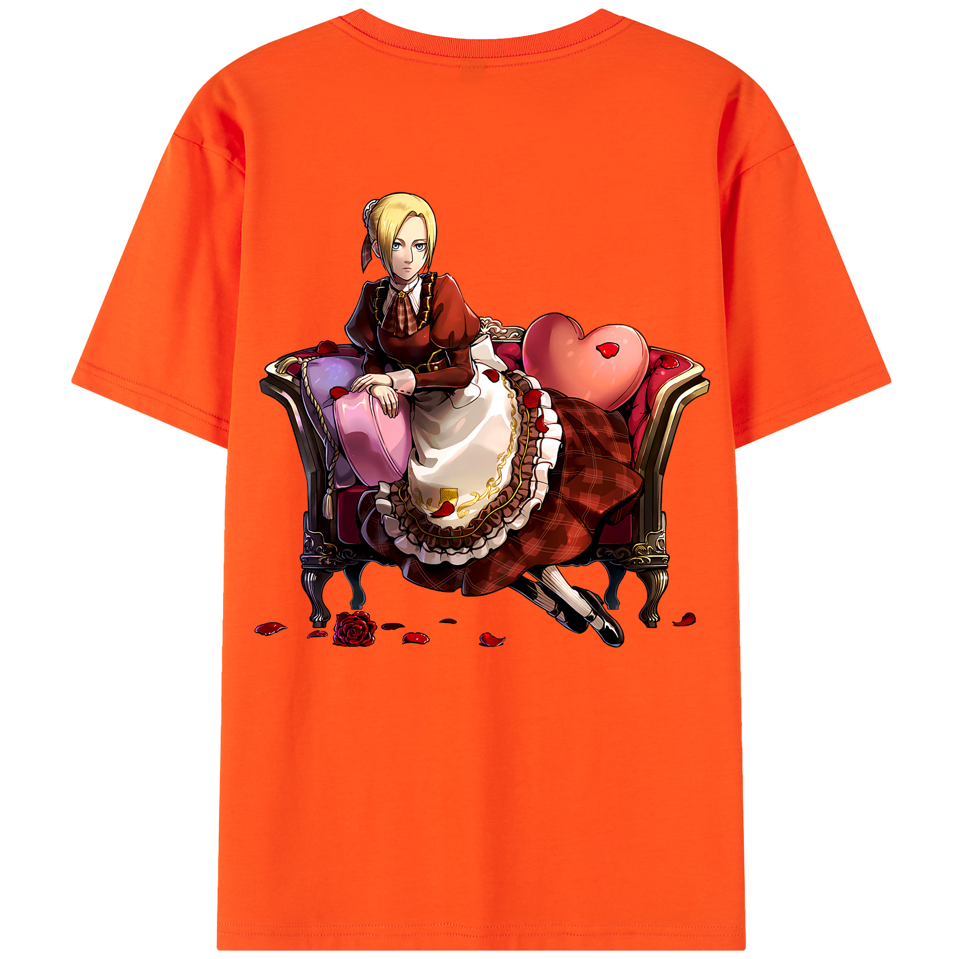 （画像用） 進撃の巨人 アニ・レオンハート Attack on Titan Annie Leonhart 綿100％半袖Tシャツ（背面プリント）