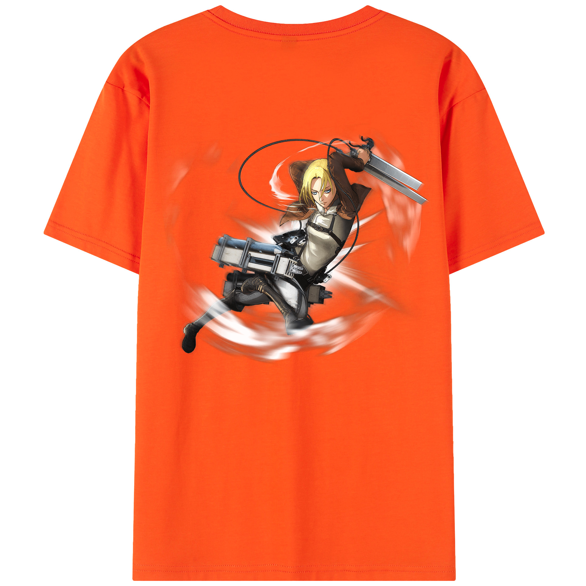 （画像用） 進撃の巨人 アニ・レオンハート Attack on Titan Annie Leonhart 綿100％半袖Tシャツ（背面プリント）