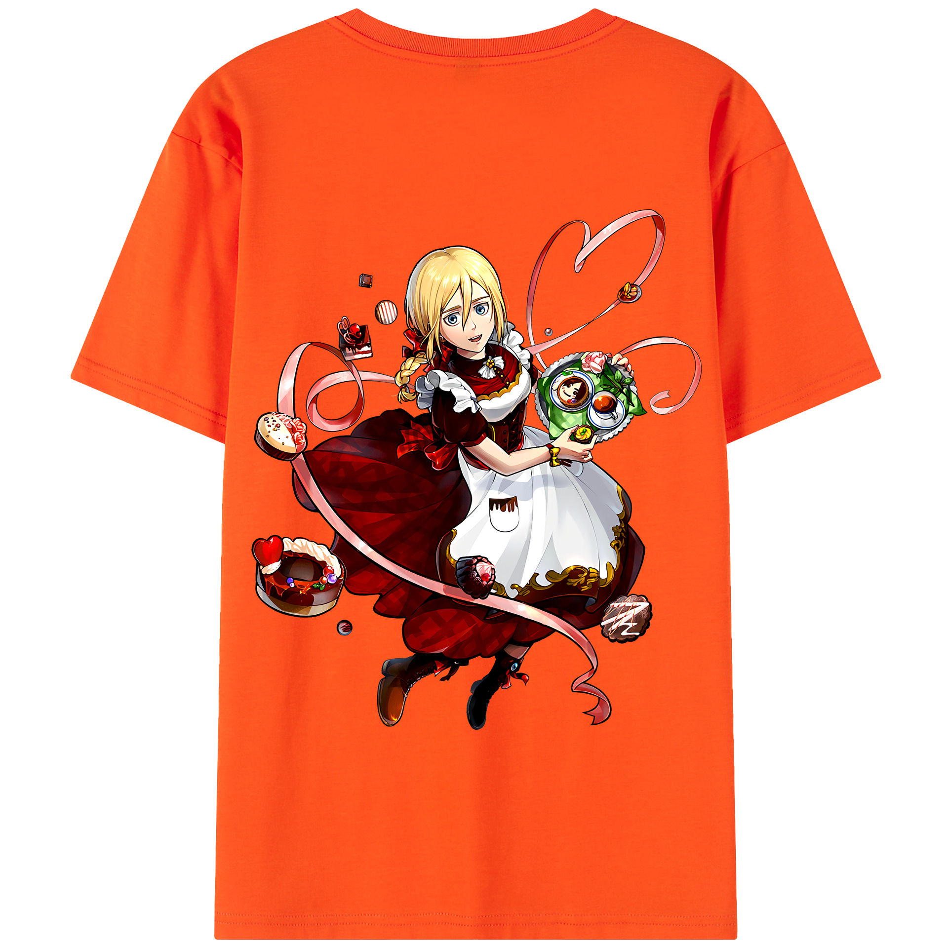 （画像用） 進撃の巨人 クリスタ·レンズ Attack on Titan Christa Lenz 綿100％半袖Tシャツ（背面プリント）