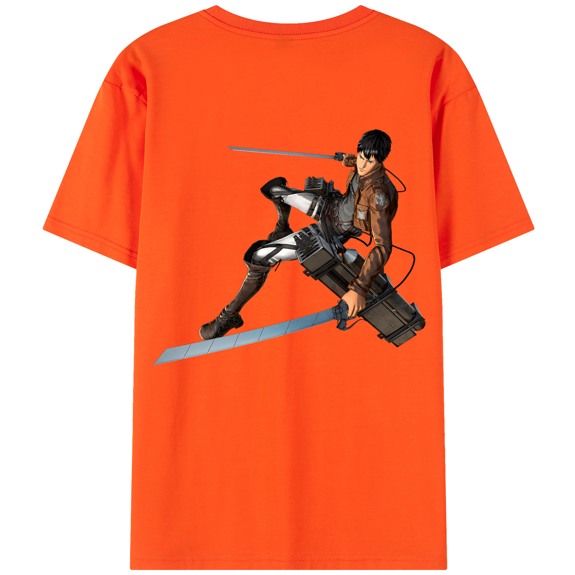 （画像用） 進撃の巨人 ベルトルト・フーバー Attack on Titan Bertholdt Hoover 綿100％半袖Tシャツ（背面プリント）