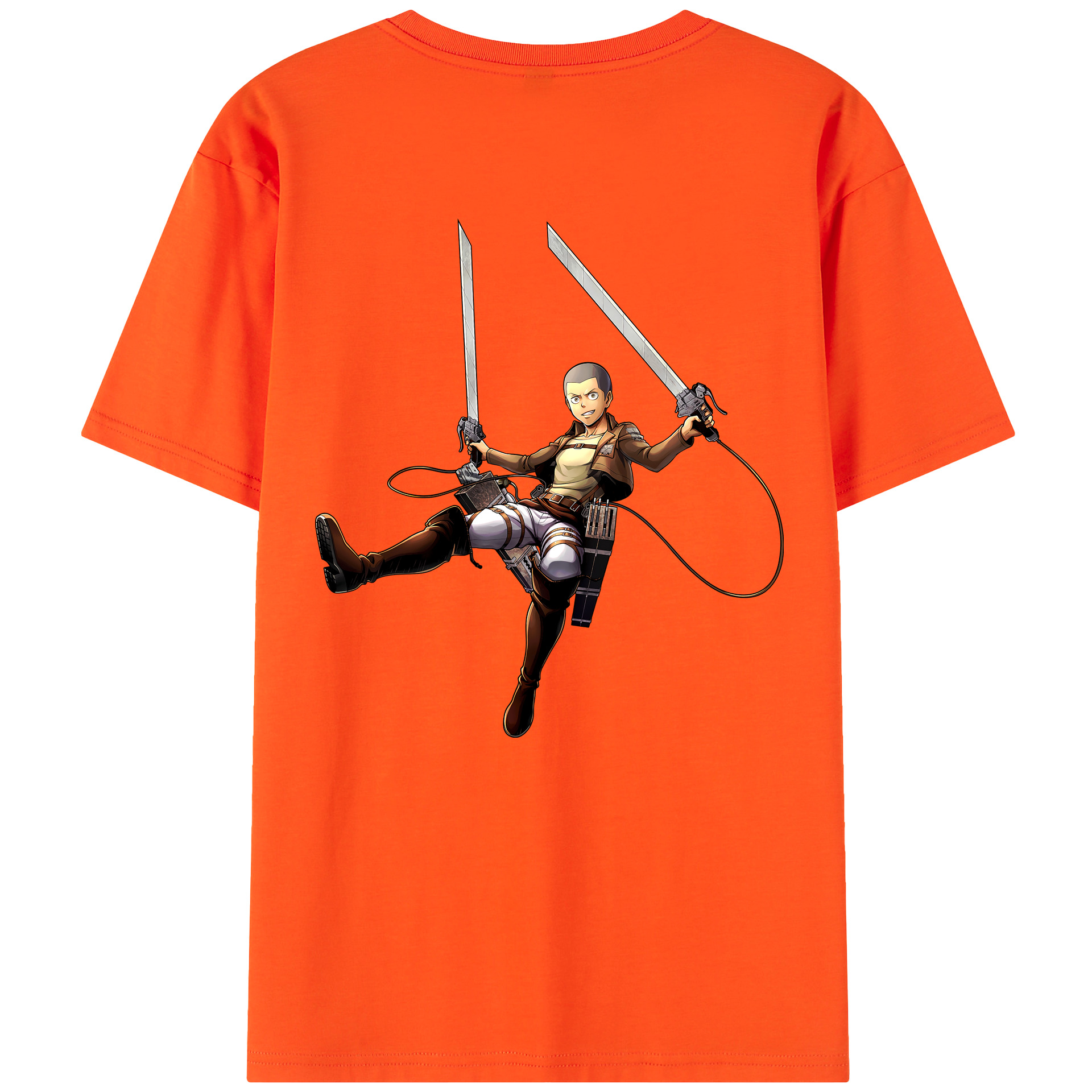 （画像用） 進撃の巨人 コニー·スプリンガー Attack on Titan Connie Springer 綿100％半袖Tシャツ（背面プリント）