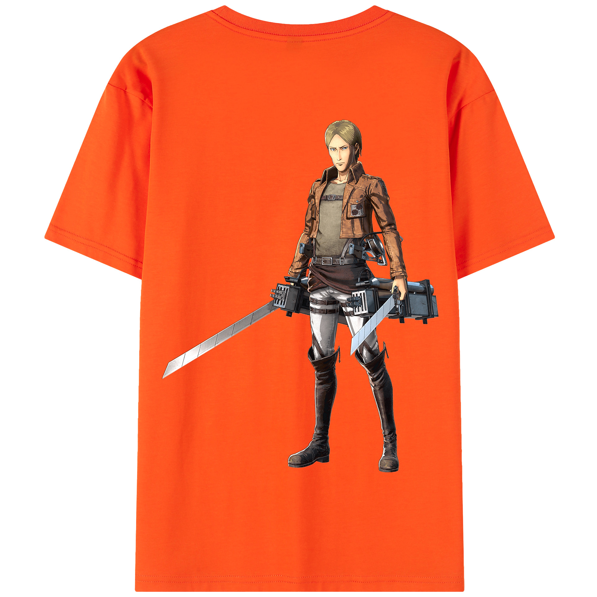 （画像用） 進撃の巨人 Attack on Titan 綿100％半袖Tシャツ（背面プリント）