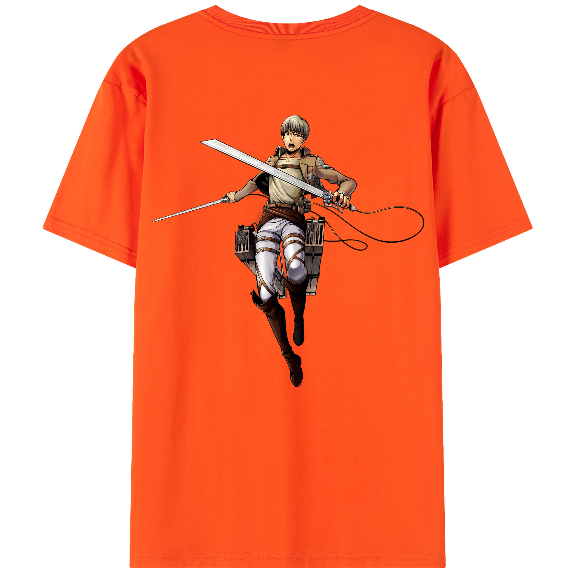 （画像用） 進撃の巨人 Attack on Titan 綿100％半袖Tシャツ（背面プリント）