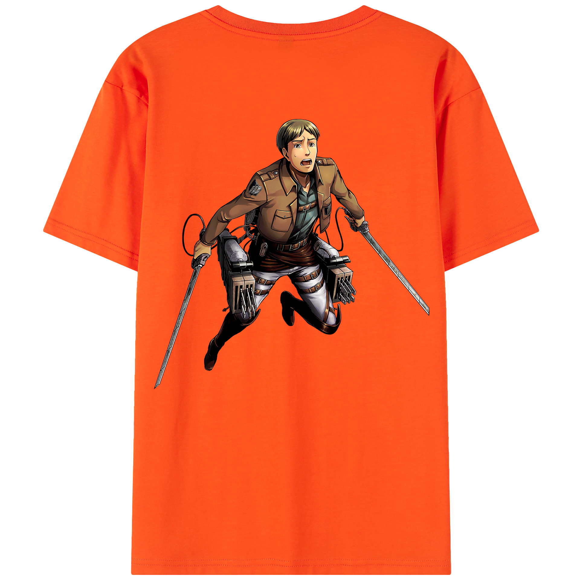 （画像用） 進撃の巨人 Attack on Titan 綿100％半袖Tシャツ（背面プリント）
