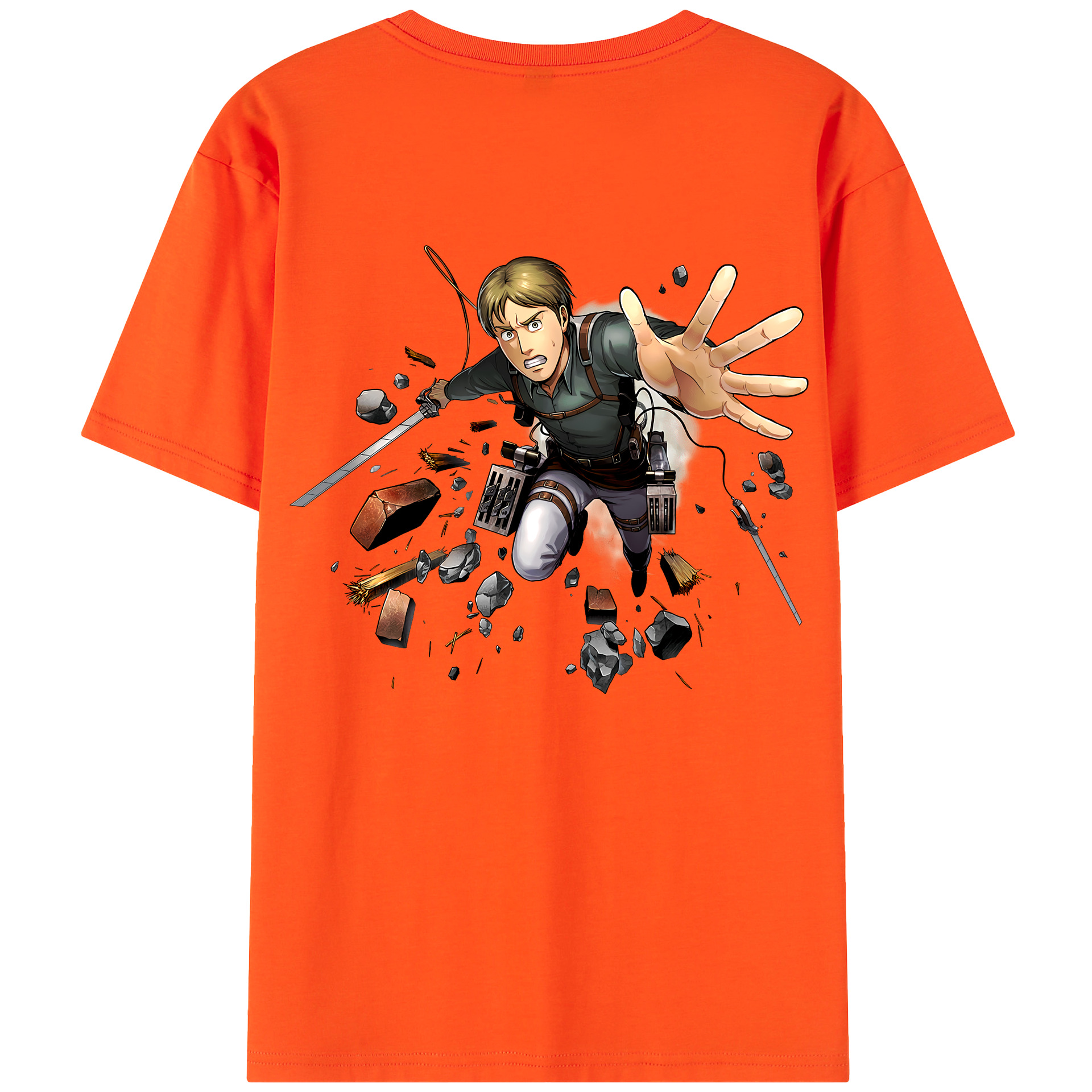 （画像用） 進撃の巨人 Attack on Titan 綿100％半袖Tシャツ（背面プリント）