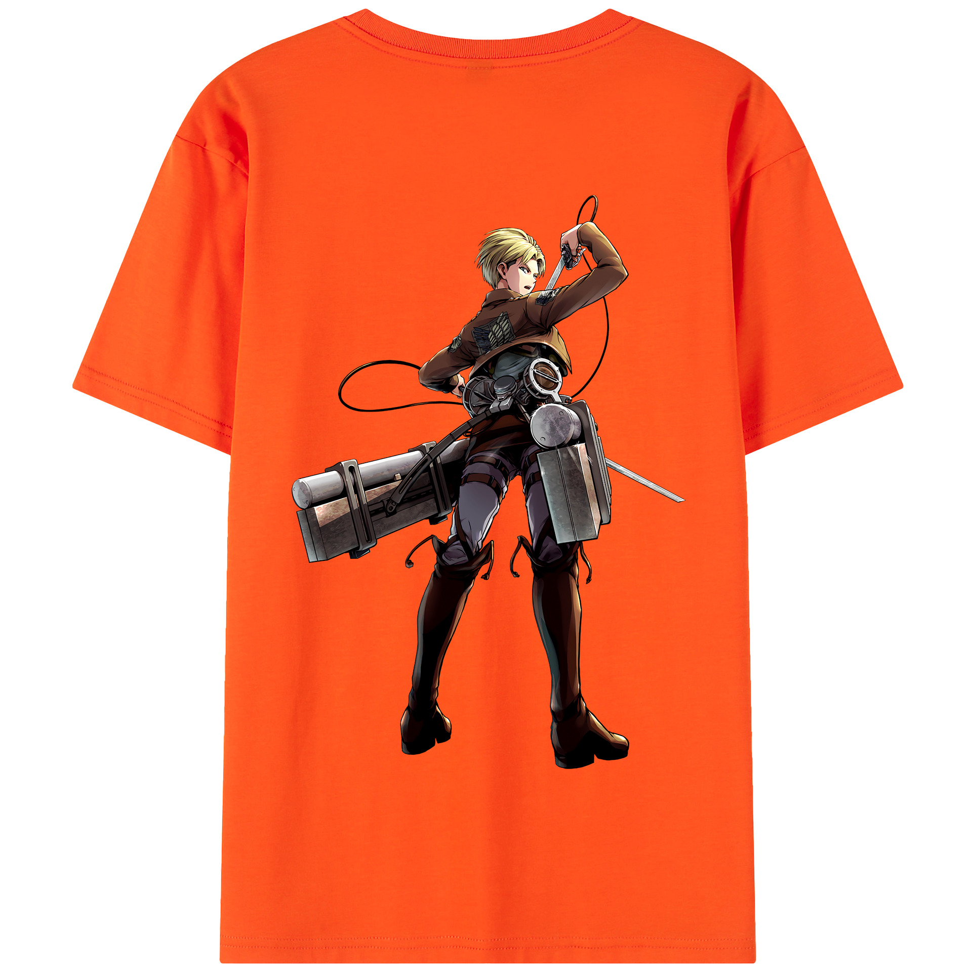 （画像用） 進撃の巨人 Attack on Titan 綿100％半袖Tシャツ（背面プリント）